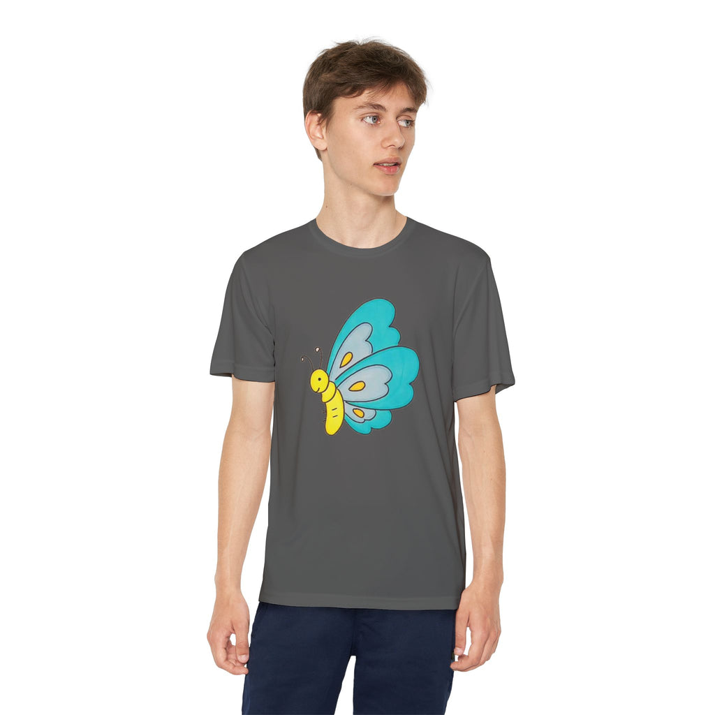 Butterffy Youth T-Shirt Sports Graphic Tee, Cool Athletic Shirt for Kids, Perfect for Sports Events, Team Spirit