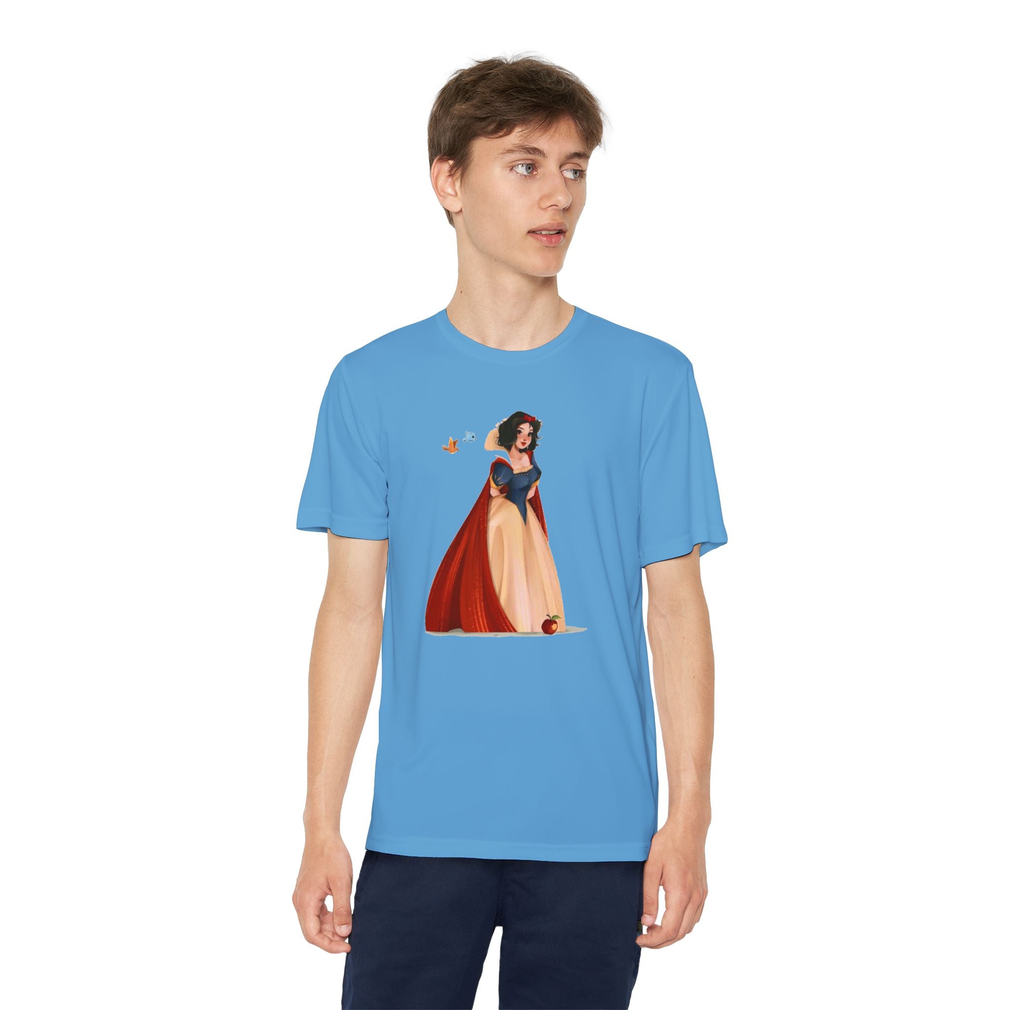 Snow White Youth T-Shirt Sports Graphic Tee, Cool Athletic Shirt for Kids, Perfect for Sports Events, Team Spirit