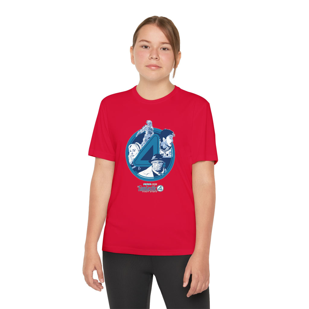 Fantastic 4 Youth T-Shirt Sports Graphic Tee, Cool Athletic Shirt for Kids, Perfect for Sports Events, Team Spirit