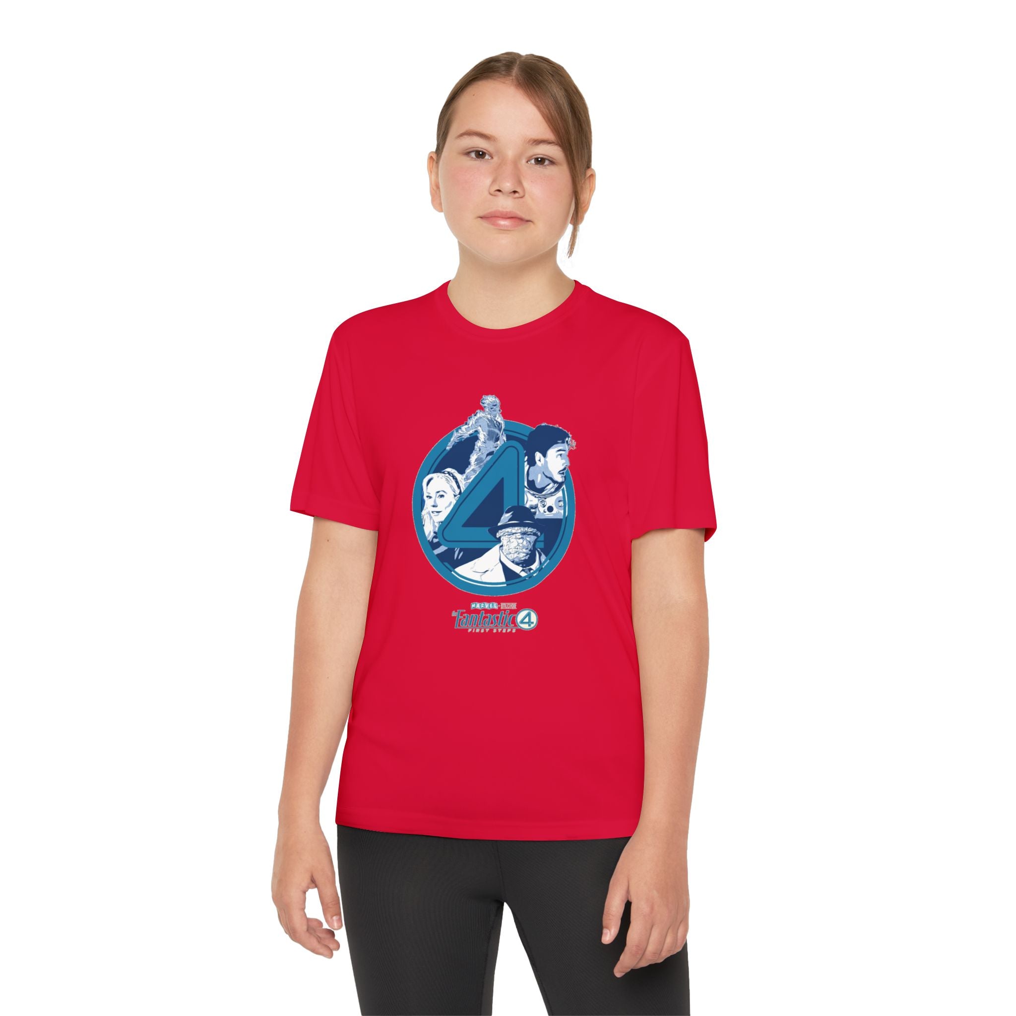 Fantastic 4 Youth T-Shirt Sports Graphic Tee, Cool Athletic Shirt for Kids, Perfect for Sports Events, Team Spirit