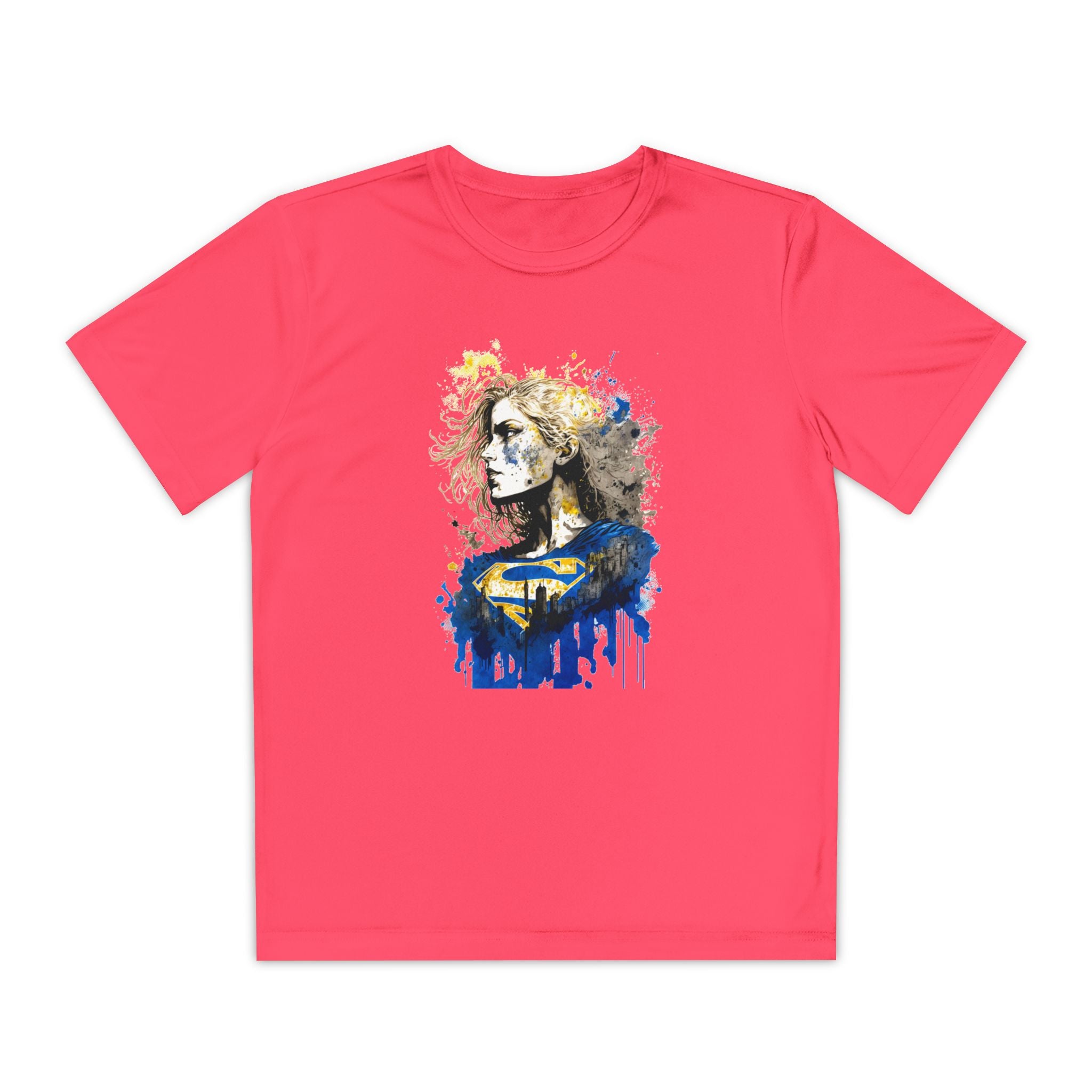 Superhero Youth T-Shirt Sports Graphic Tee, Cool Athletic Shirt for Kids