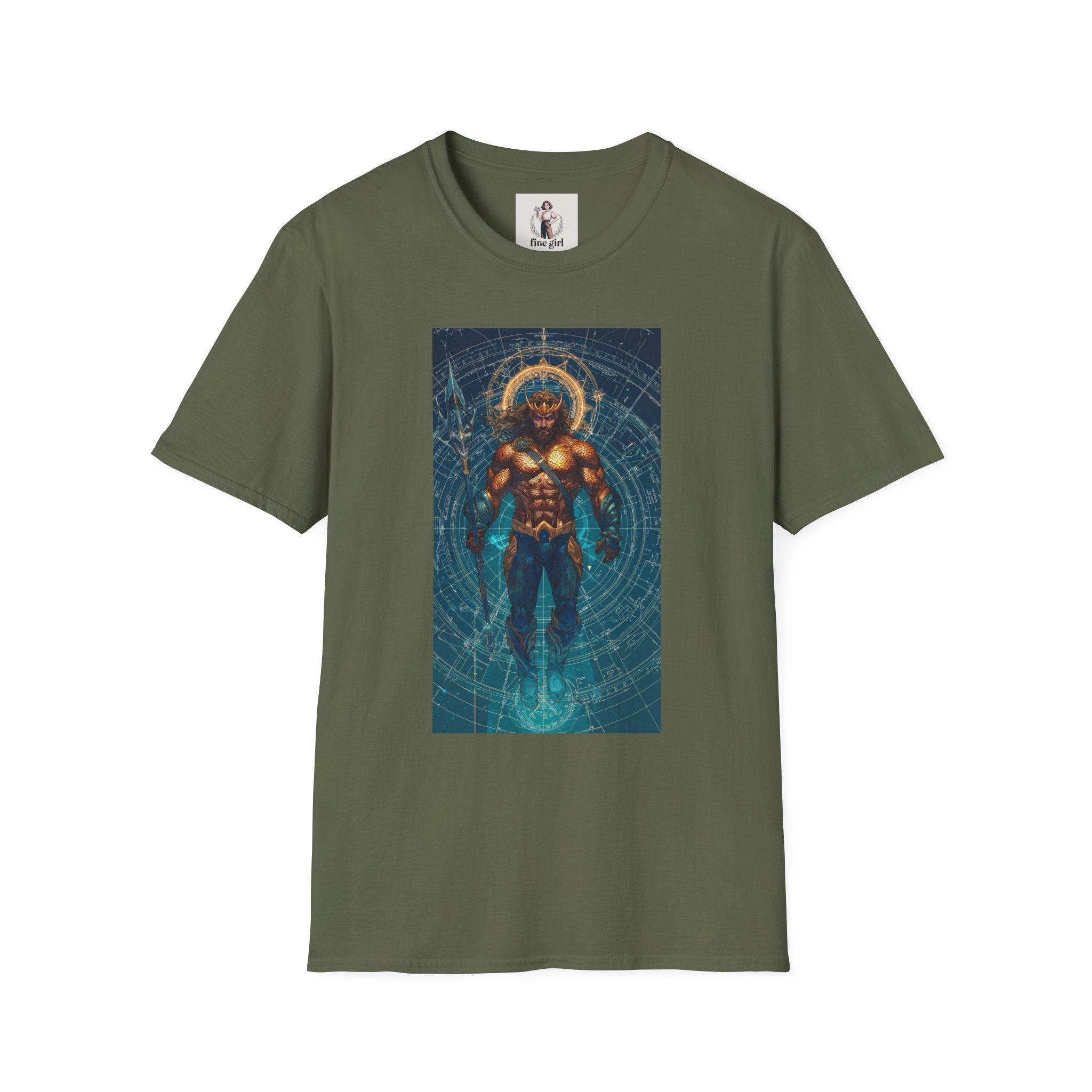 Aquaman Superhero Marvel Unisex Softstyle T-Shirt, Comic Book Tee, Geeky Clothing, Cosplay Costume Top