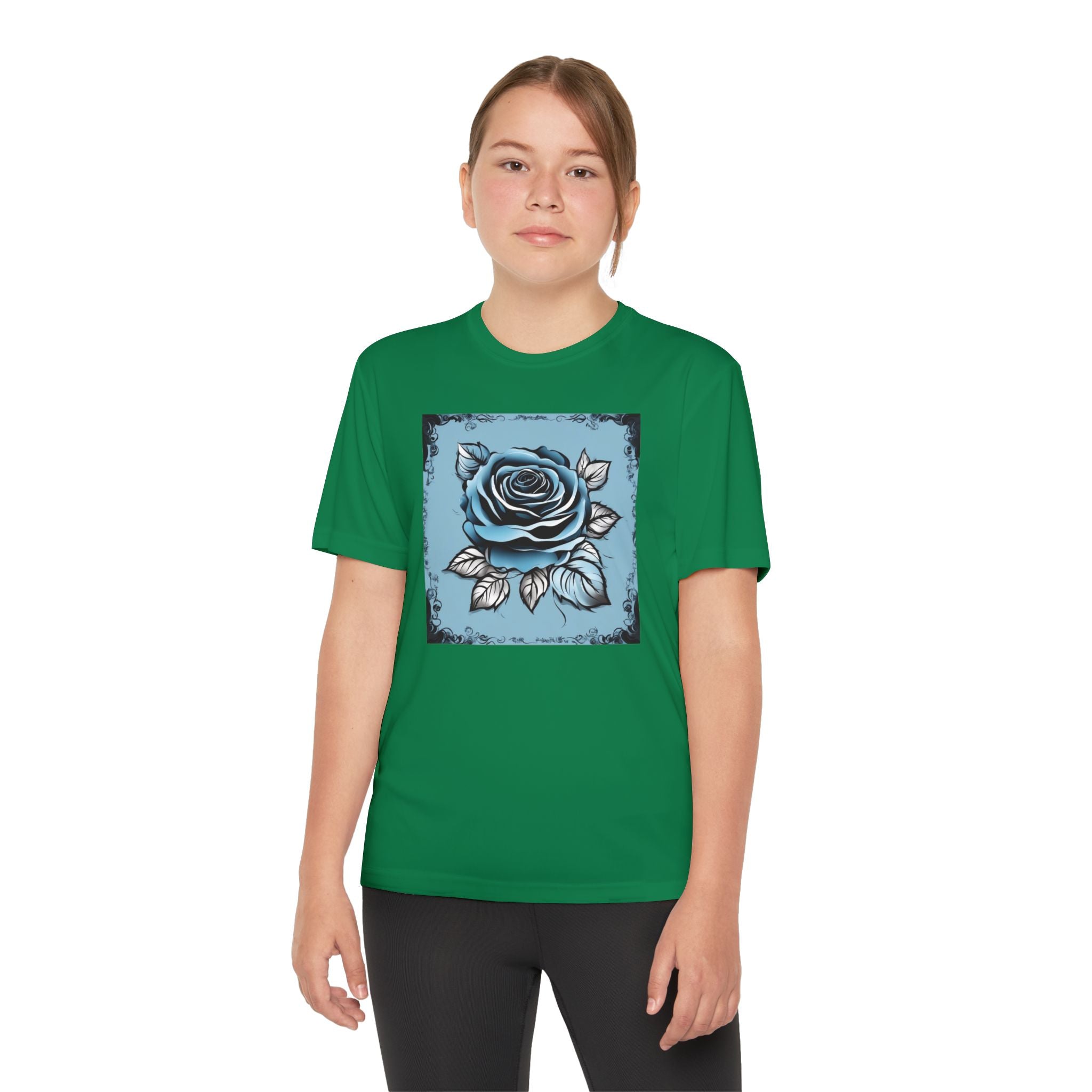Flower Youth Tshirt, Girls Floral Tee, Kids Spring Shirt, Children's Botanical Top, Teen Blossom T-Shirt