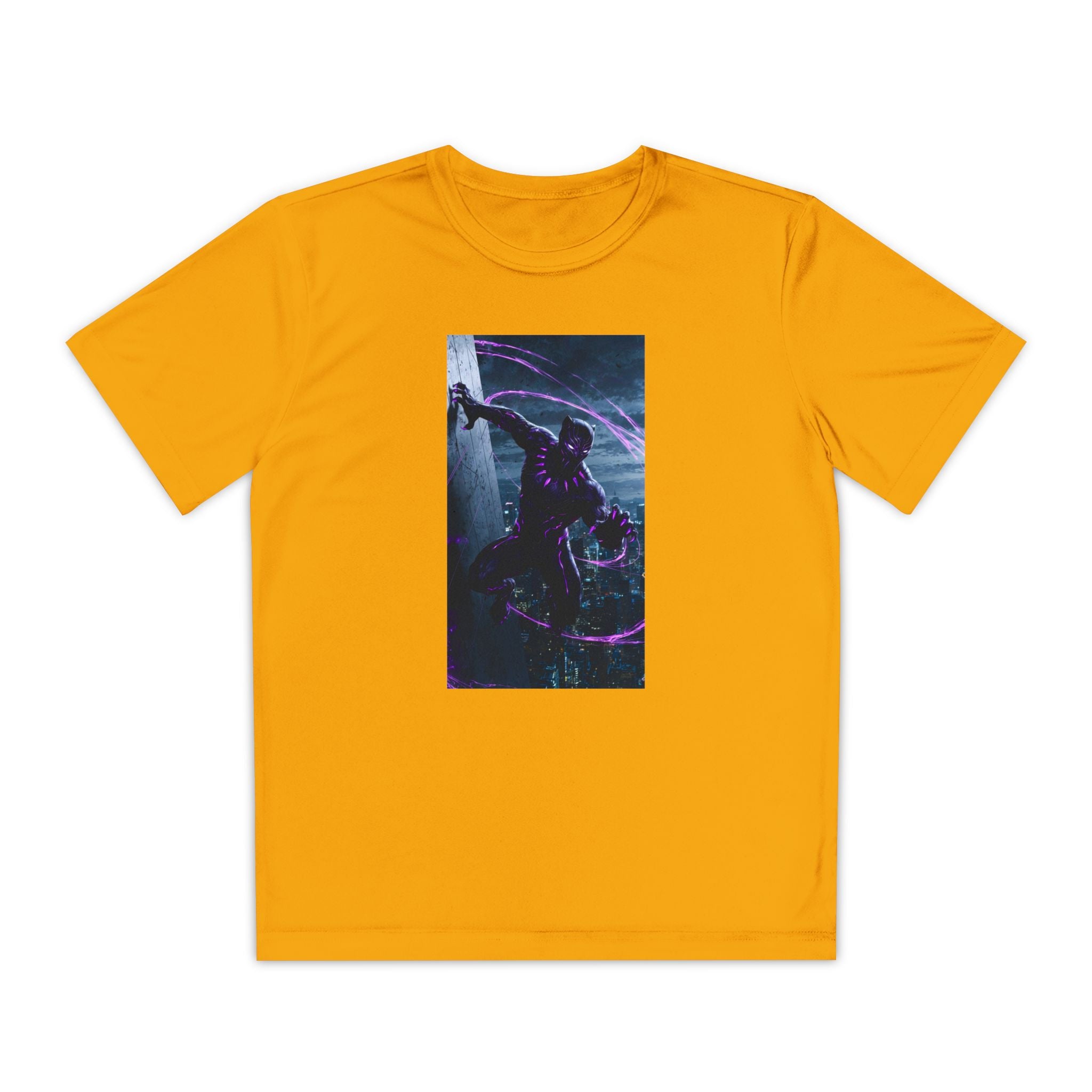 The Black Panther Superhero Marvel Patriotic, Kids Graphic T-Shirt, Boys Hero Top, Girls Comic Book Clothing, Birthday