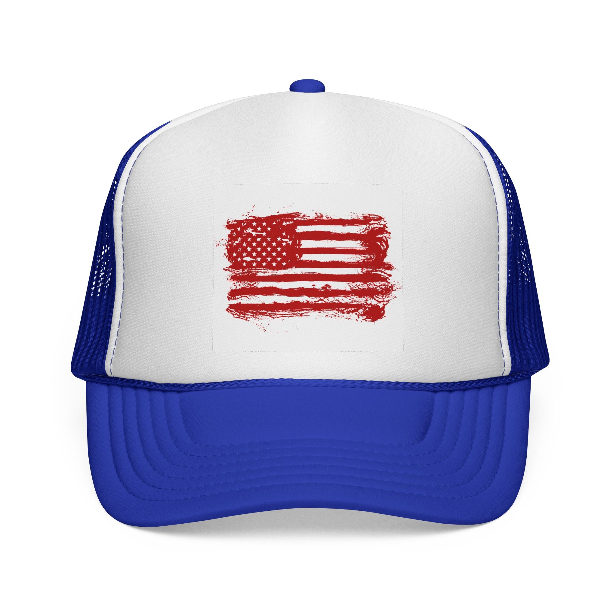 Patriotic Trucker Cap with American Flag Design, USA Hat, Summer Fashion, Outdoors Gear, Gift for Veterans, BBQ, 4th of July