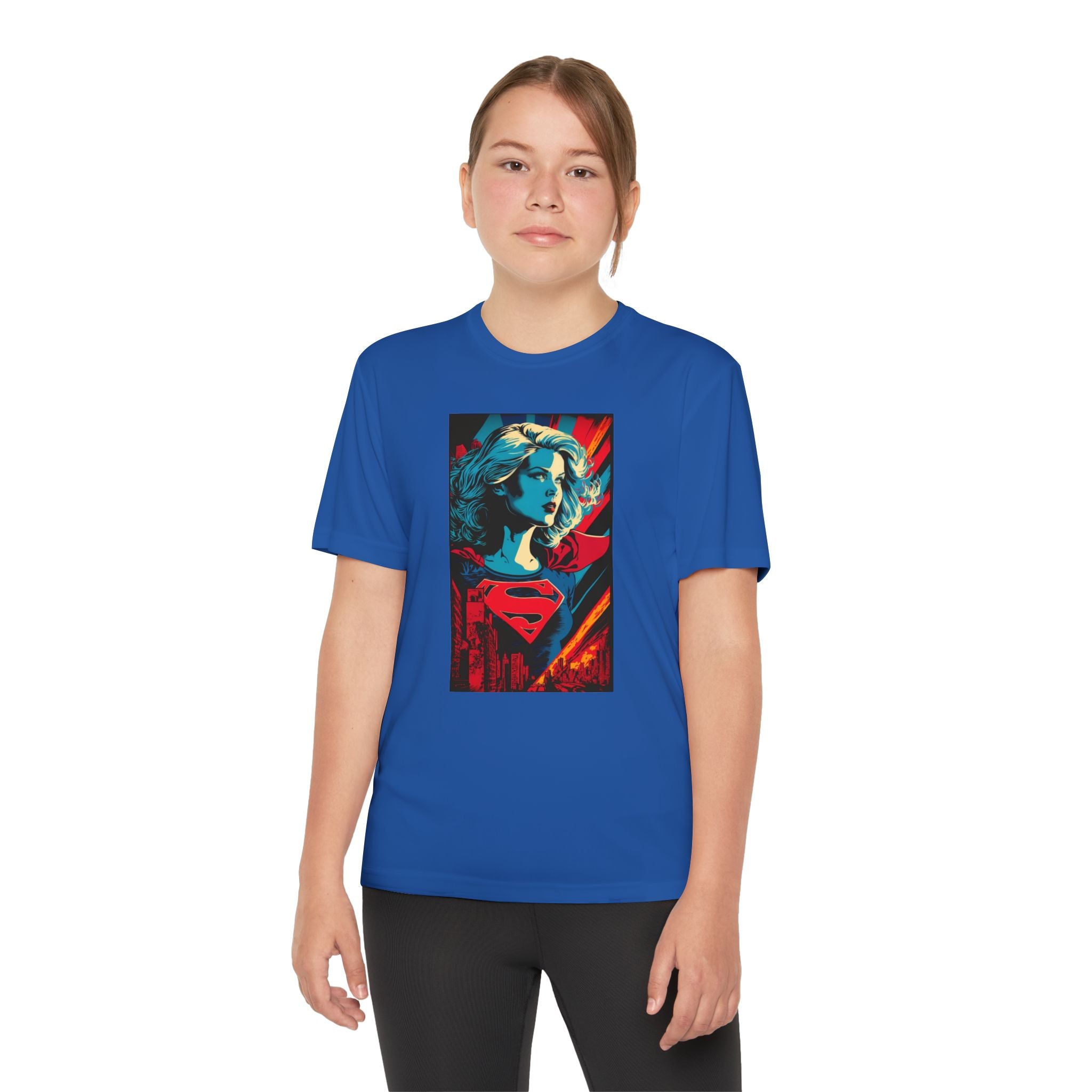 Superhero Youth T-Shirt Sports Graphic Tee, Cool Athletic Shirt for Kids