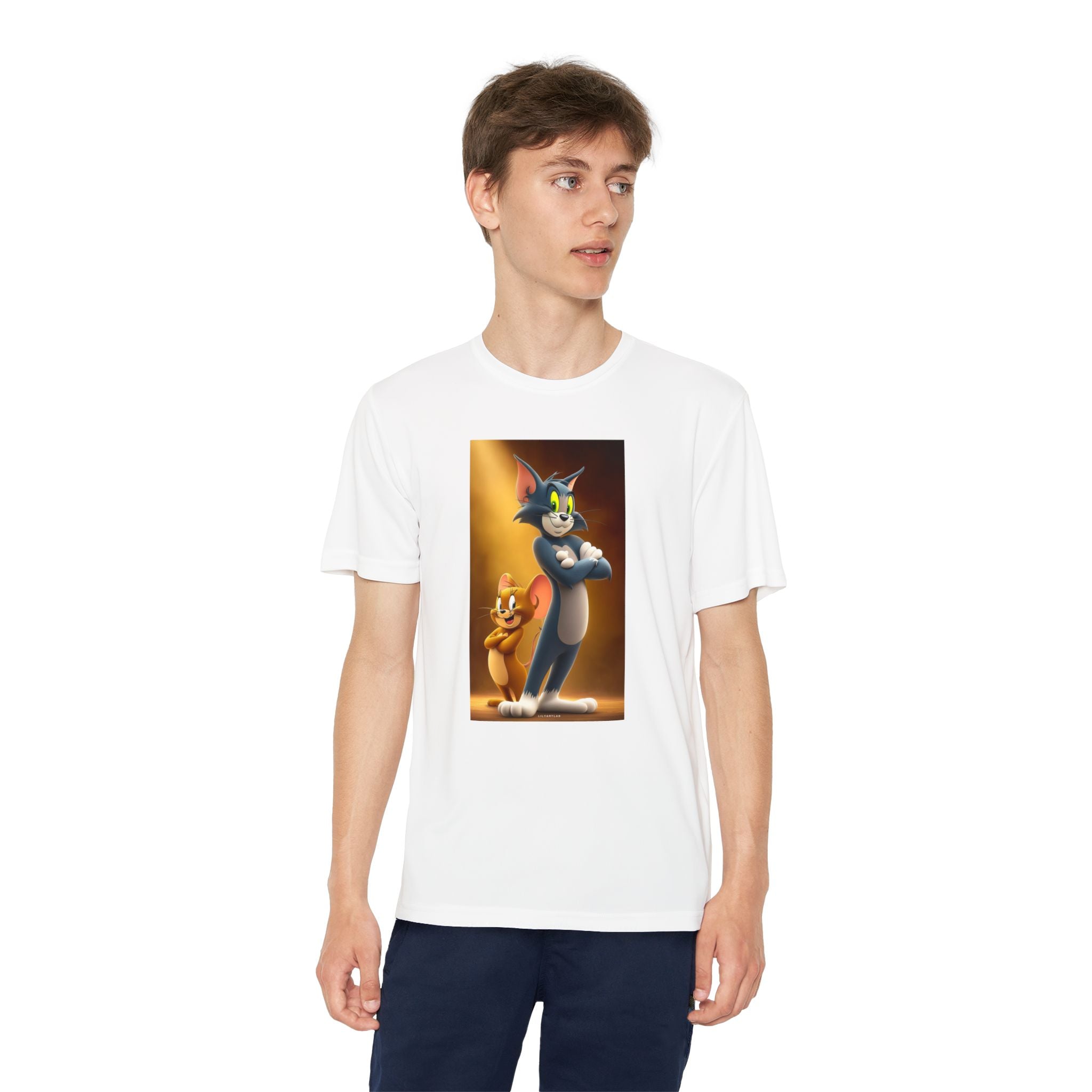 Youth Competitor Tee with Tom And Jerry design, Cartoon Graphic Kid's T-Shirt, Kids Tee, Children's Clothing, Funny Tee for Boys and Girls