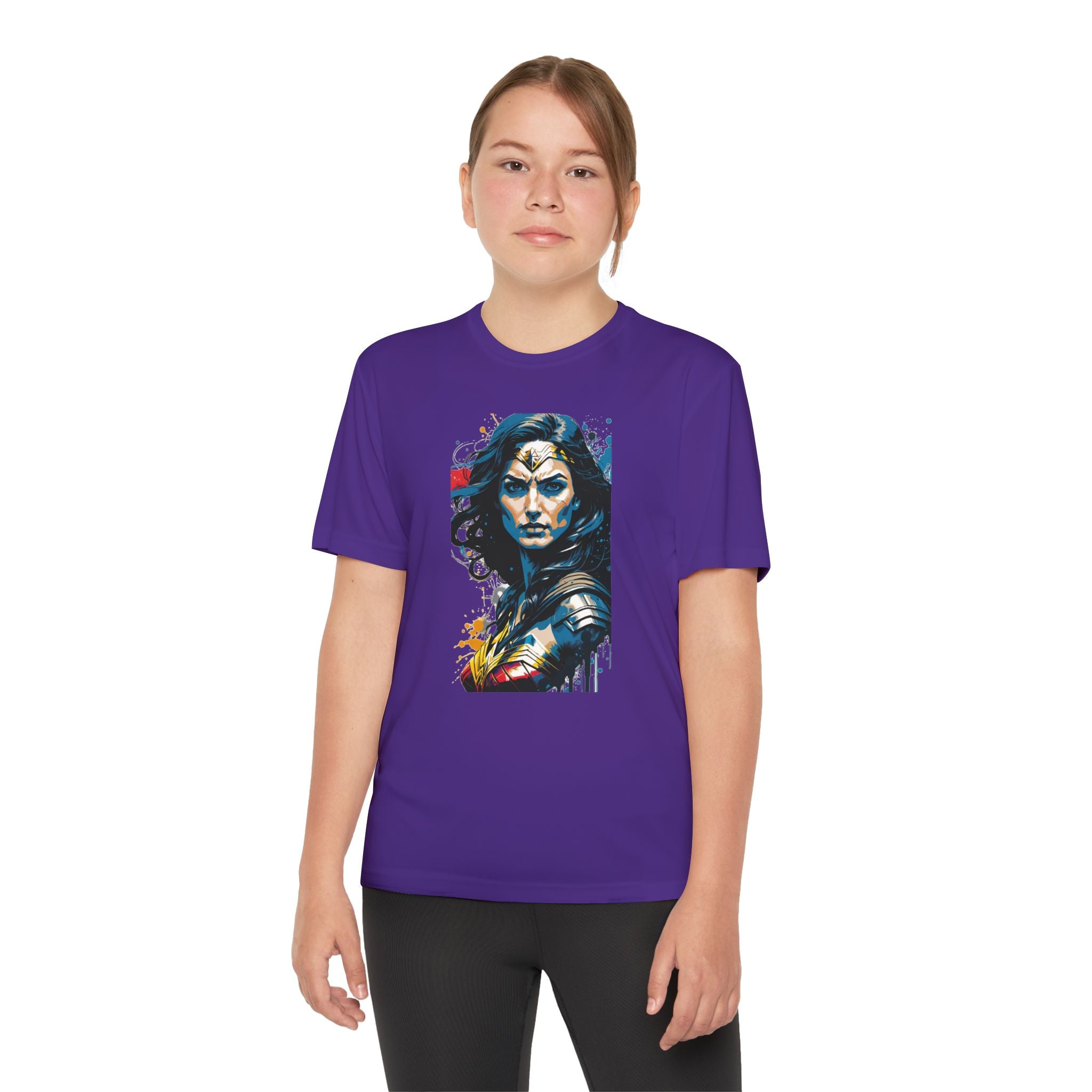 Superhero Youth T-Shirt Sports Graphic Tee, Cool Athletic Shirt for Kids