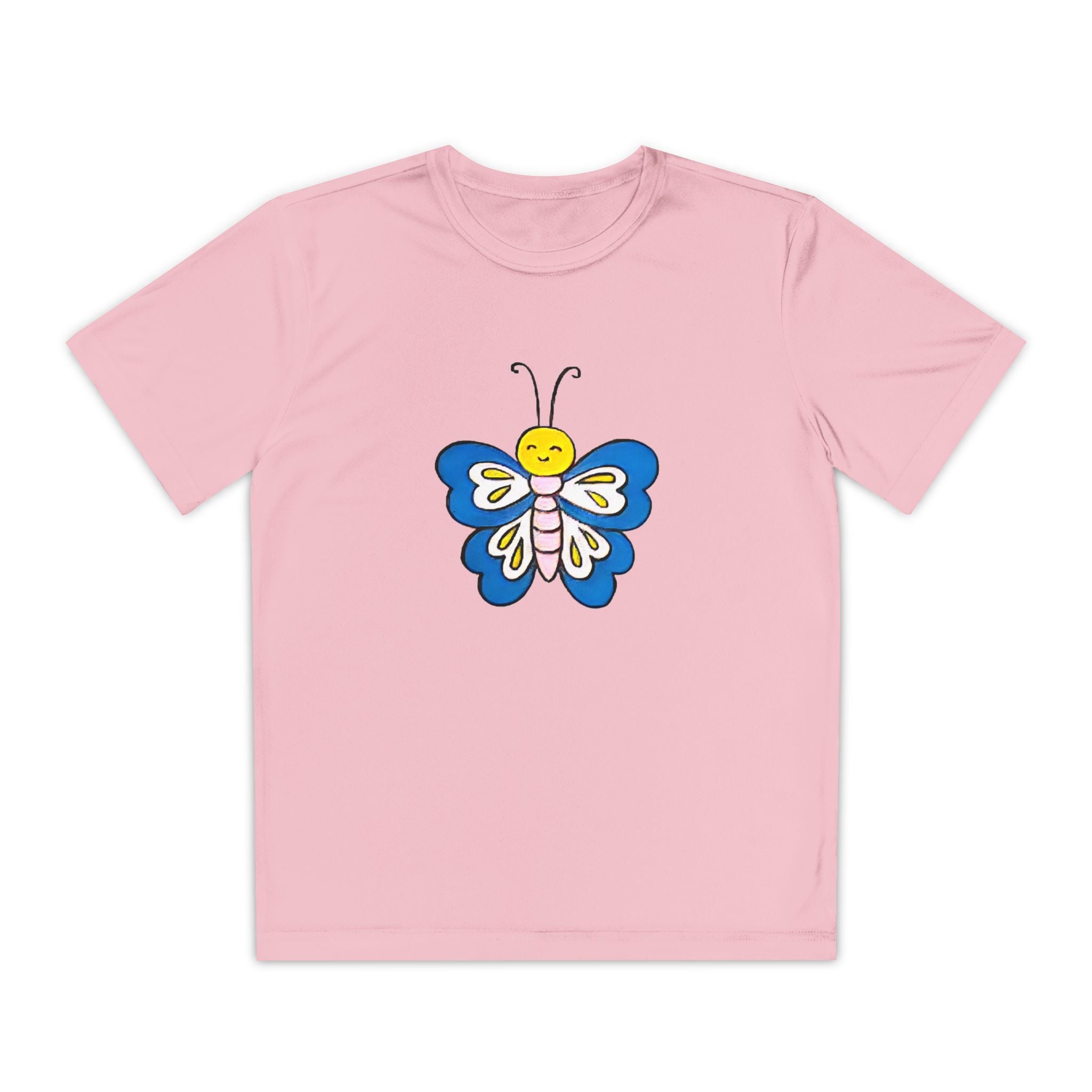 Butterffy Youth T-Shirt Sports Graphic Tee, Cool Athletic Shirt for Kids, Perfect for Sports Events, Team Spirit