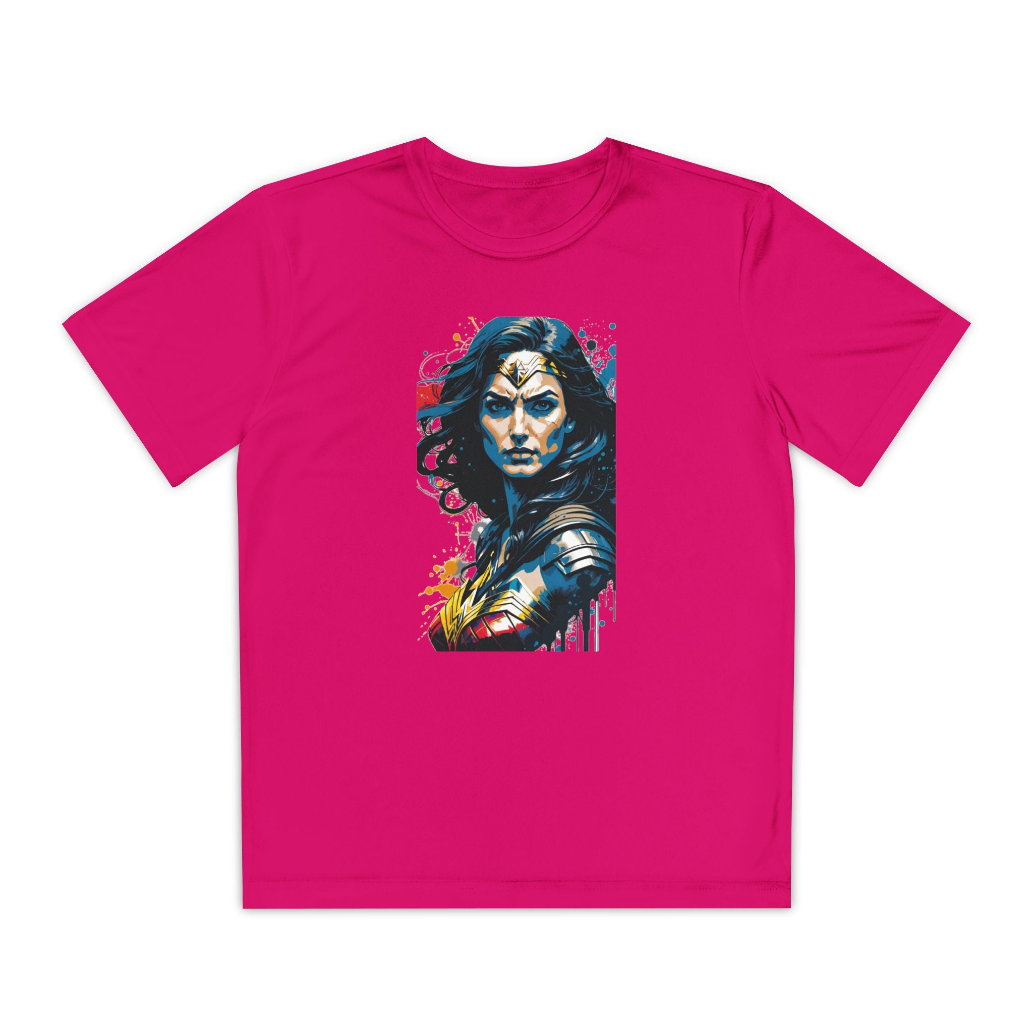 Superhero Youth T-Shirt Sports Graphic Tee, Cool Athletic Shirt for Kids
