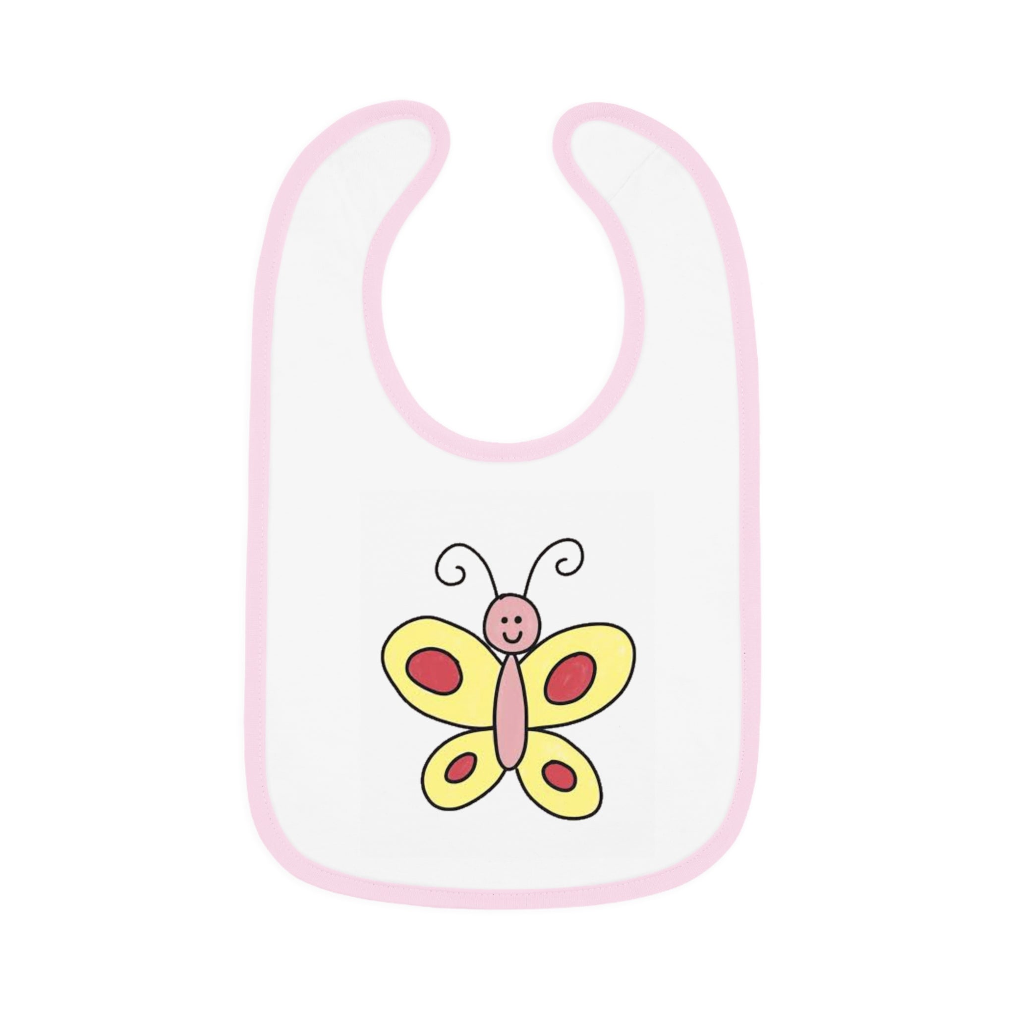Butterfy Cute Baby Bib - Tiny but Mighty, Infant Feeding Bib, Baby Shower Gift, Newborn Accessories, Elephant Design, Everyday Use