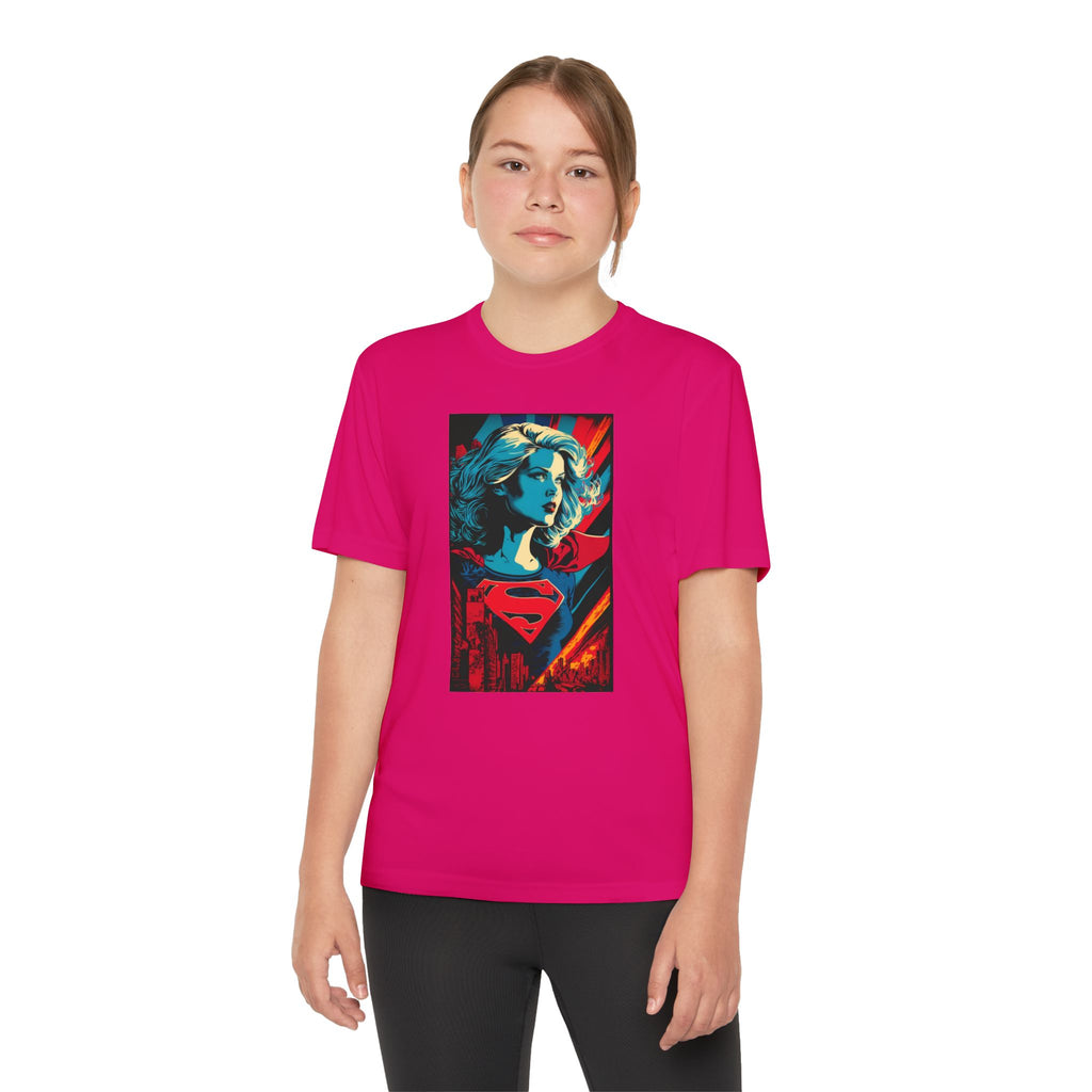 Superhero Youth T-Shirt Sports Graphic Tee, Cool Athletic Shirt for Kids
