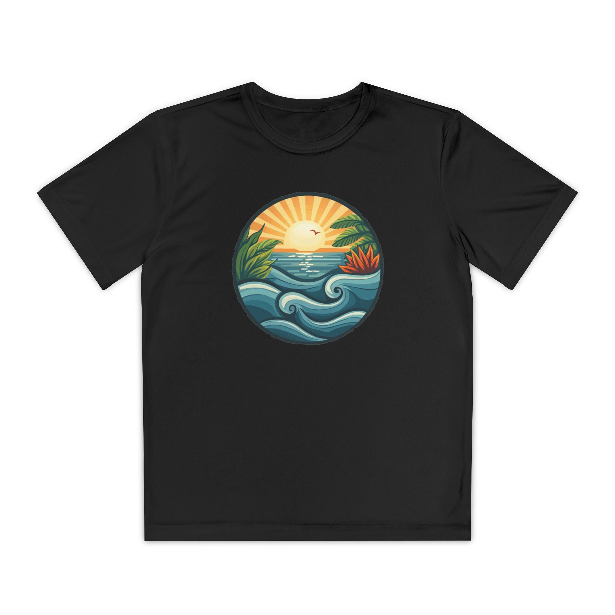 Beach Shirt Youth Competitor Tee, Kids Surf Tee, Summer Vacation Top, Ocean Lover T-Shirt, Coastal Clothing