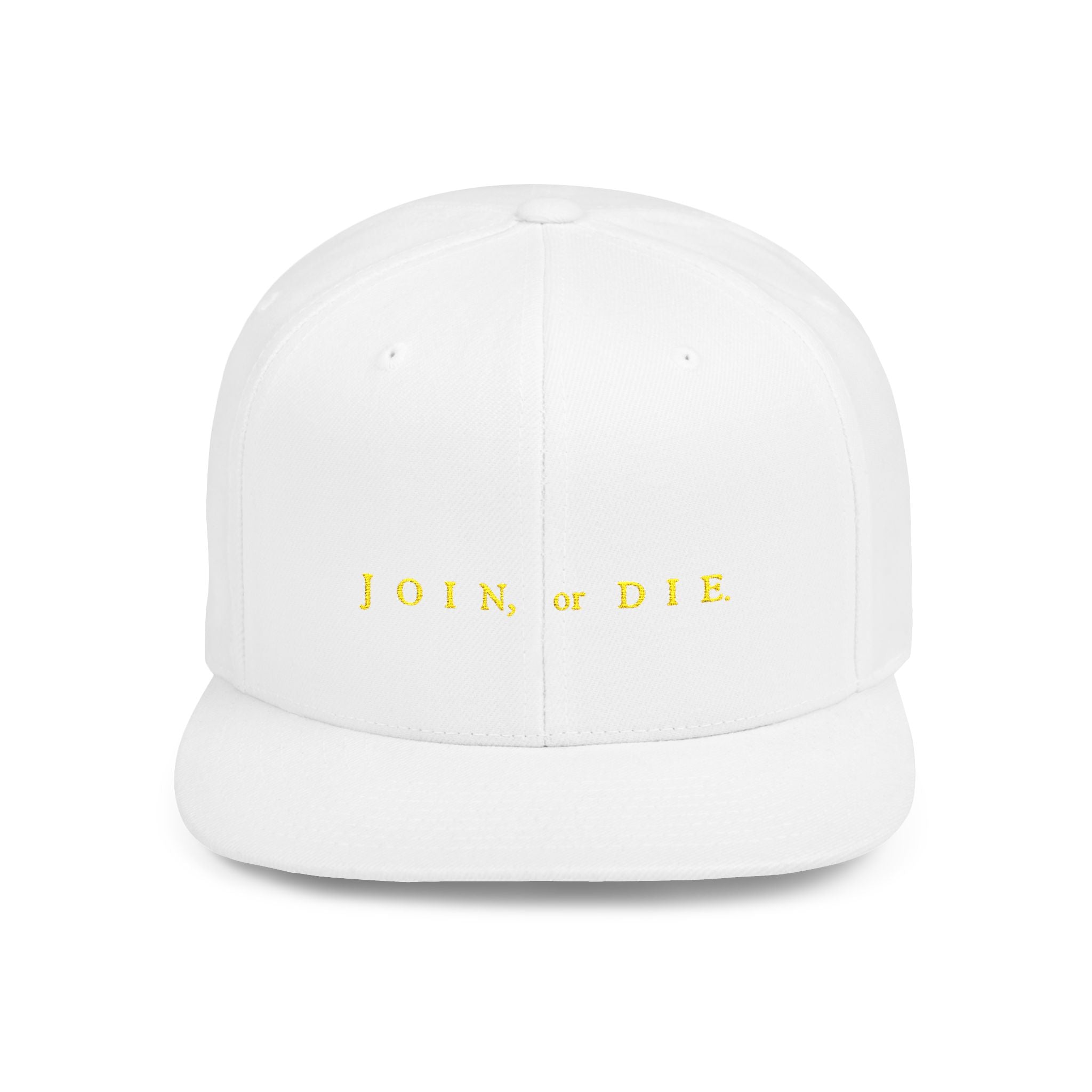 Join Or Die ~ Stylish Flat Bill Snapback Hat