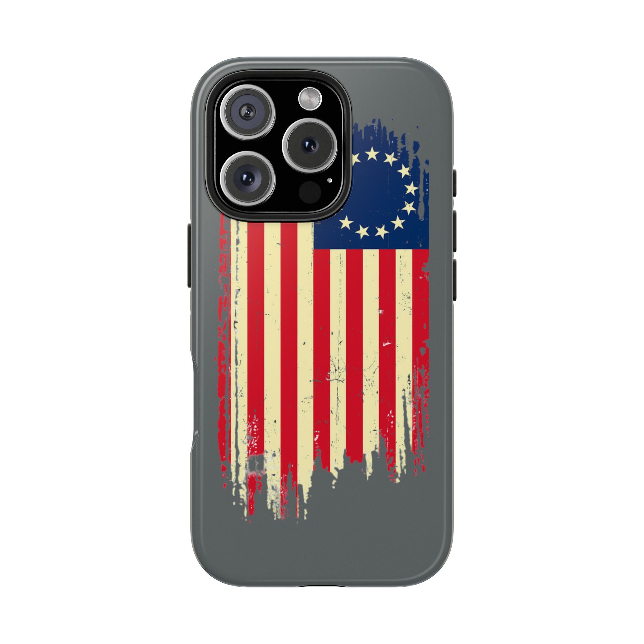 Patriotic Phone Cases with Vintage Flag Design, Tough Case for Independence Day, Memorial Day, 4th of July, Gift for Veterans, USA Pride