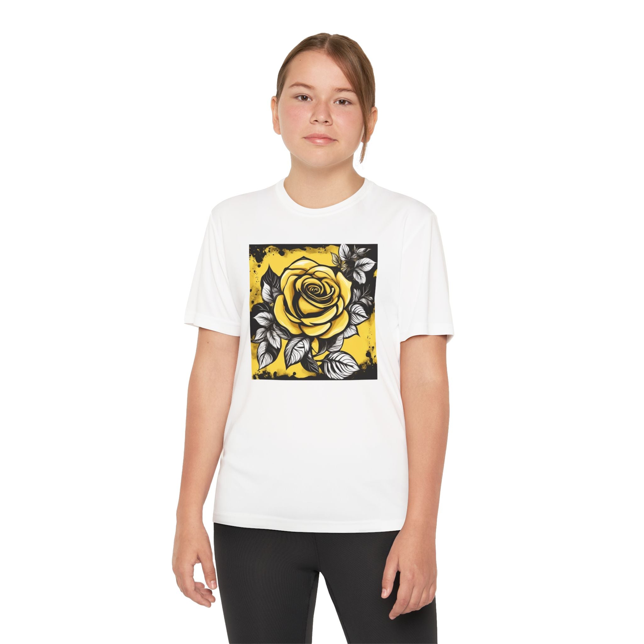 Flower Youth Tshirt, Girls Floral Tee, Kids Spring Shirt, Children's Botanical Top, Teen Blossom T-Shirt