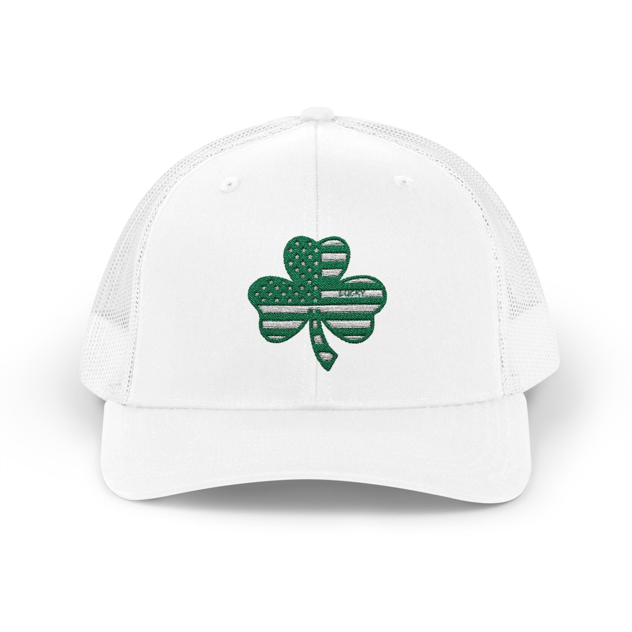 St. Patrick's Day Lucky 4-Leaf Clover Snapback Trucker Cap