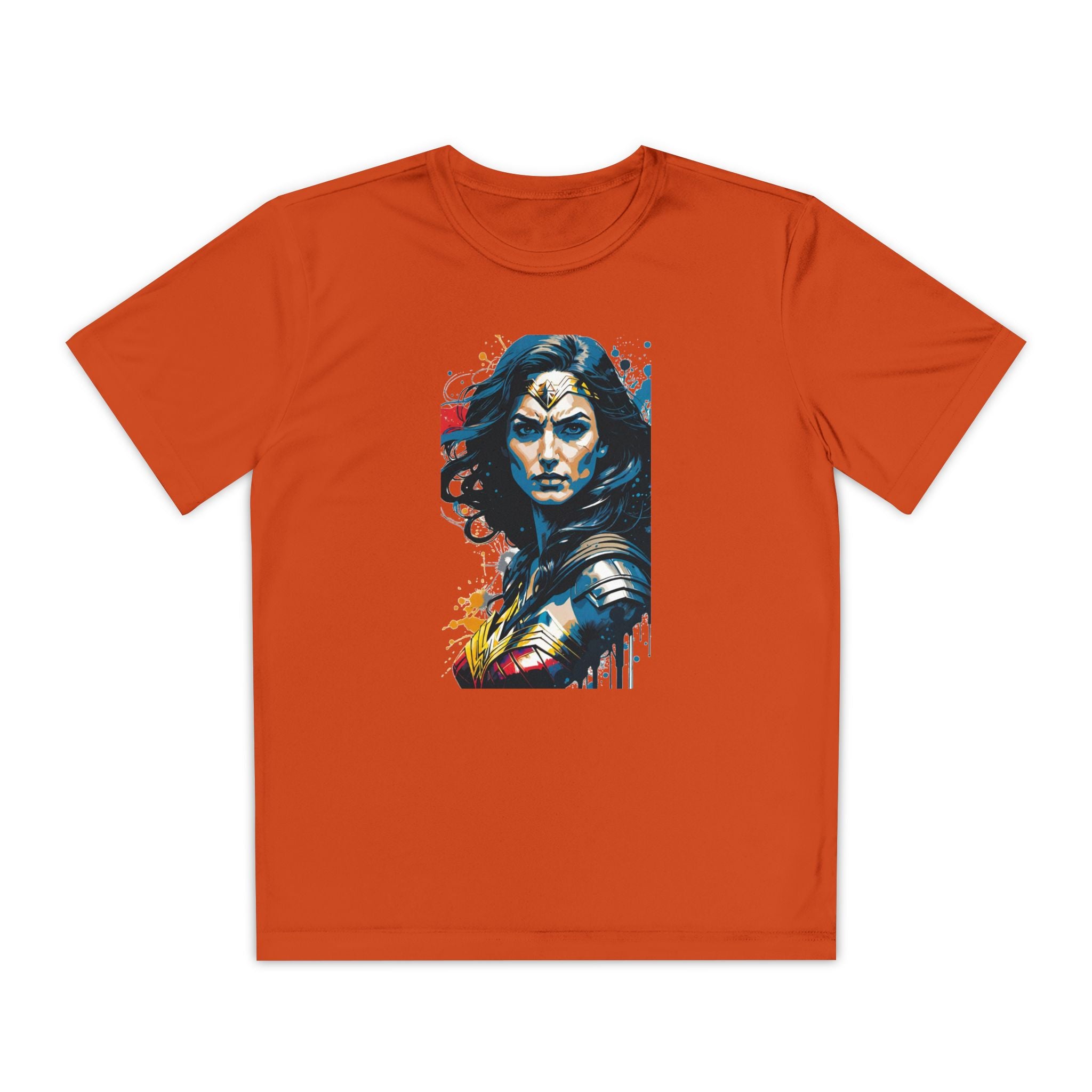 Superhero Youth T-Shirt Sports Graphic Tee, Cool Athletic Shirt for Kids