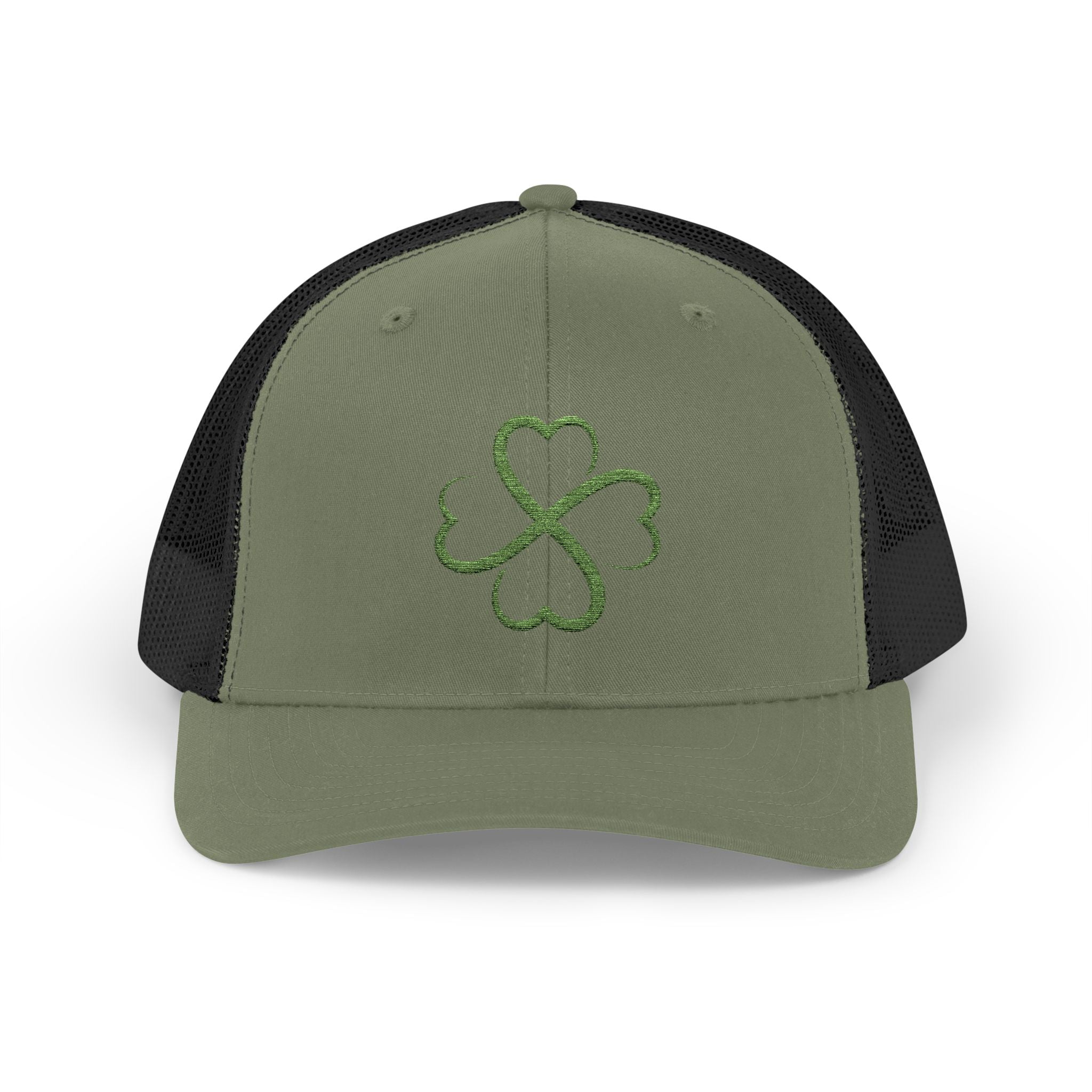 St. Patrick's Day Lucky 4-Leaf Clover Snapback Trucker Cap
