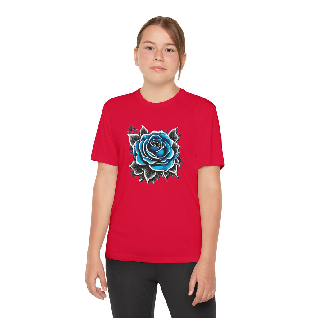 Flower Youth T-Shirt Sports Graphic Tee, Cool Athletic Shirt for Kids