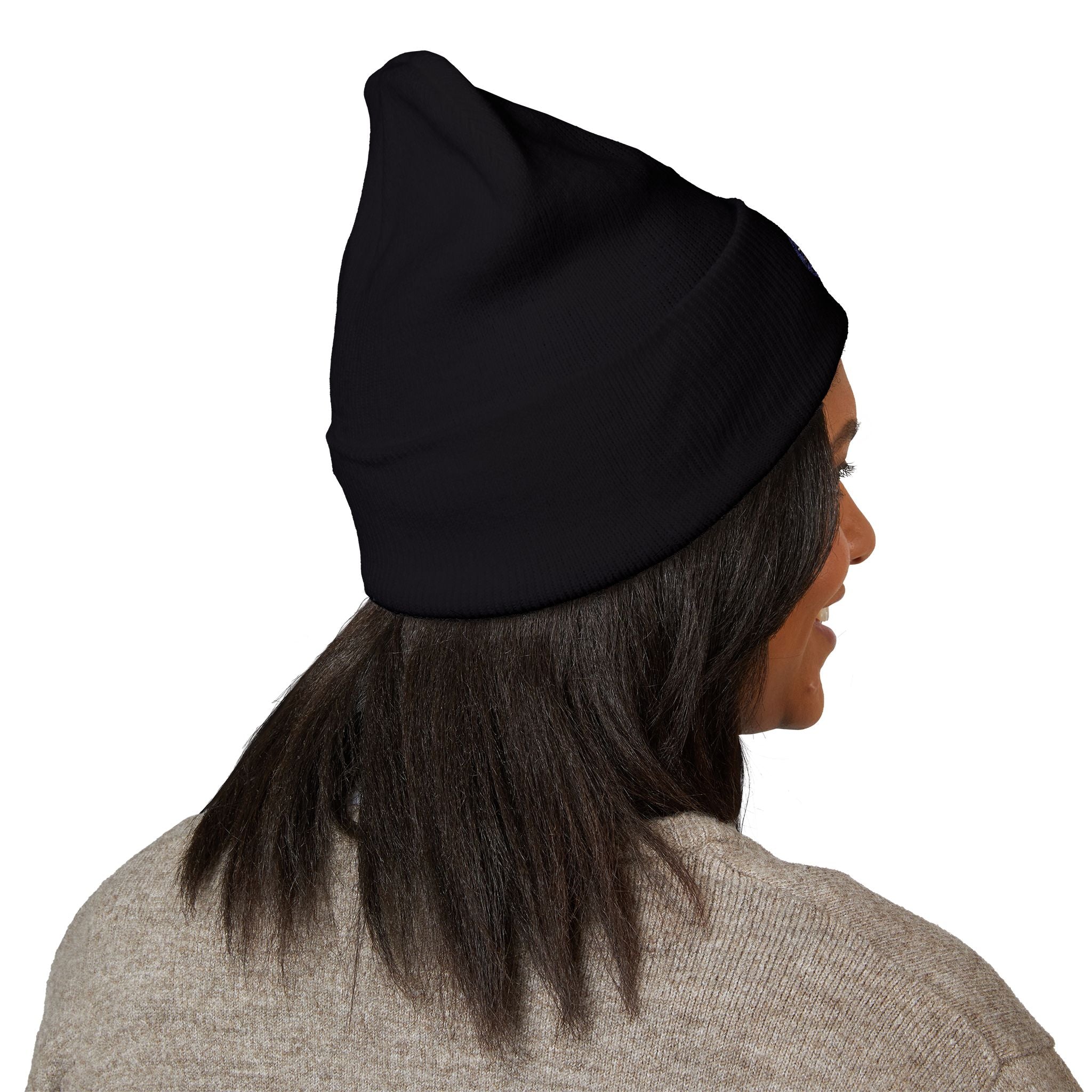 Embroidered Patriotic Beanie, Usa Flag Cuffed Hat, American Flag Knit Beanie, Patriotic Headwear, USA Flag Winter Hat