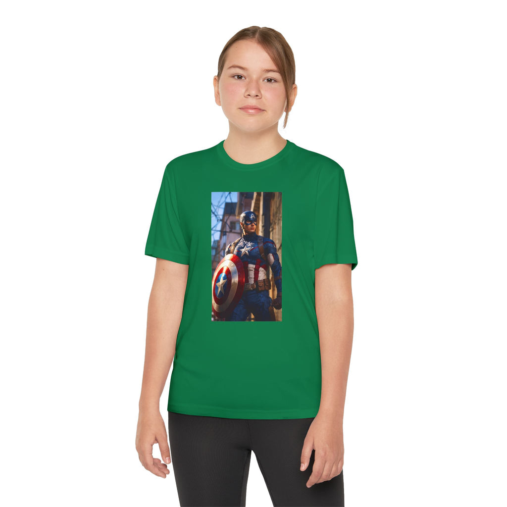 Captain America Superhero Marvel Patriotic, Kids Graphic T-Shirt, Boys Hero Top, Girls Comic Book Clothing, Birthday