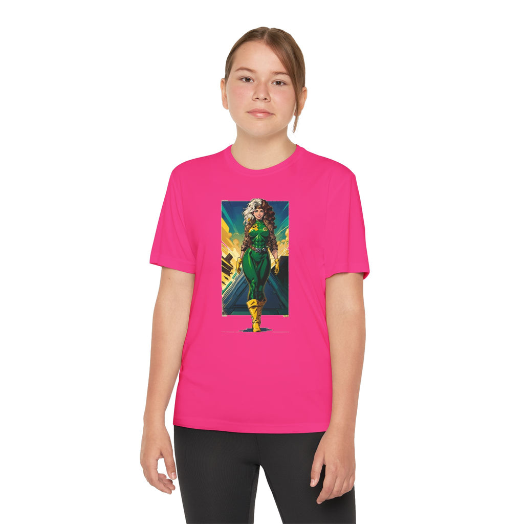Superhero Youth T-Shirt Sports Graphic Tee, Cool Athletic Shirt for Kids