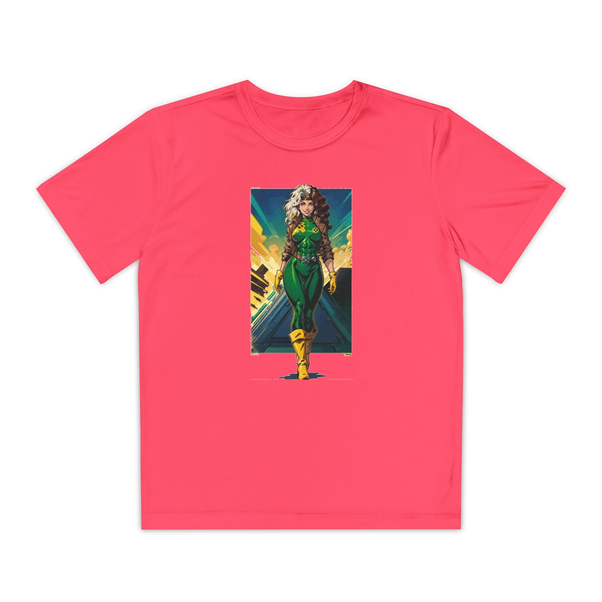 Superhero Youth T-Shirt Sports Graphic Tee, Cool Athletic Shirt for Kids