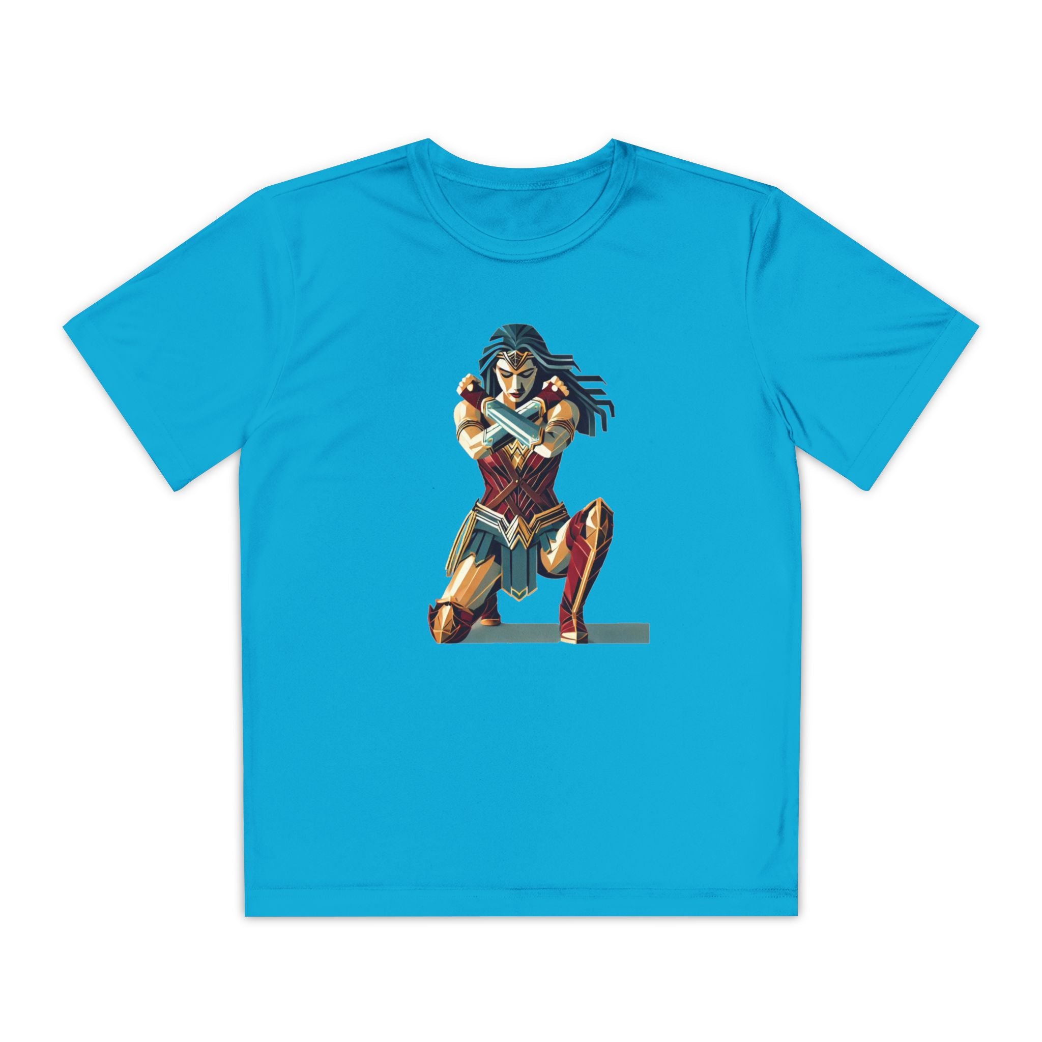 Wonder Woman Youth T-Shirt Sports Graphic Tee, Cool Athletic Shirt for Kids, Perfect for Sports Events, Team Spirit