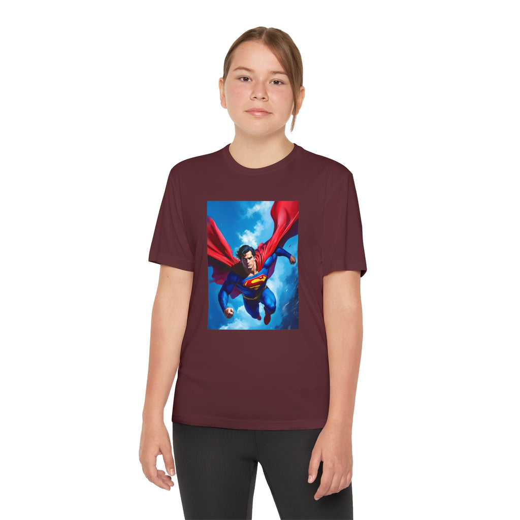 Superman Superhero Marvel T-Shirt, Youth Competitor Tee,  Kids Comic Book Hero Top, Children's Graphic Tee, Youth Super Power T-Shirt