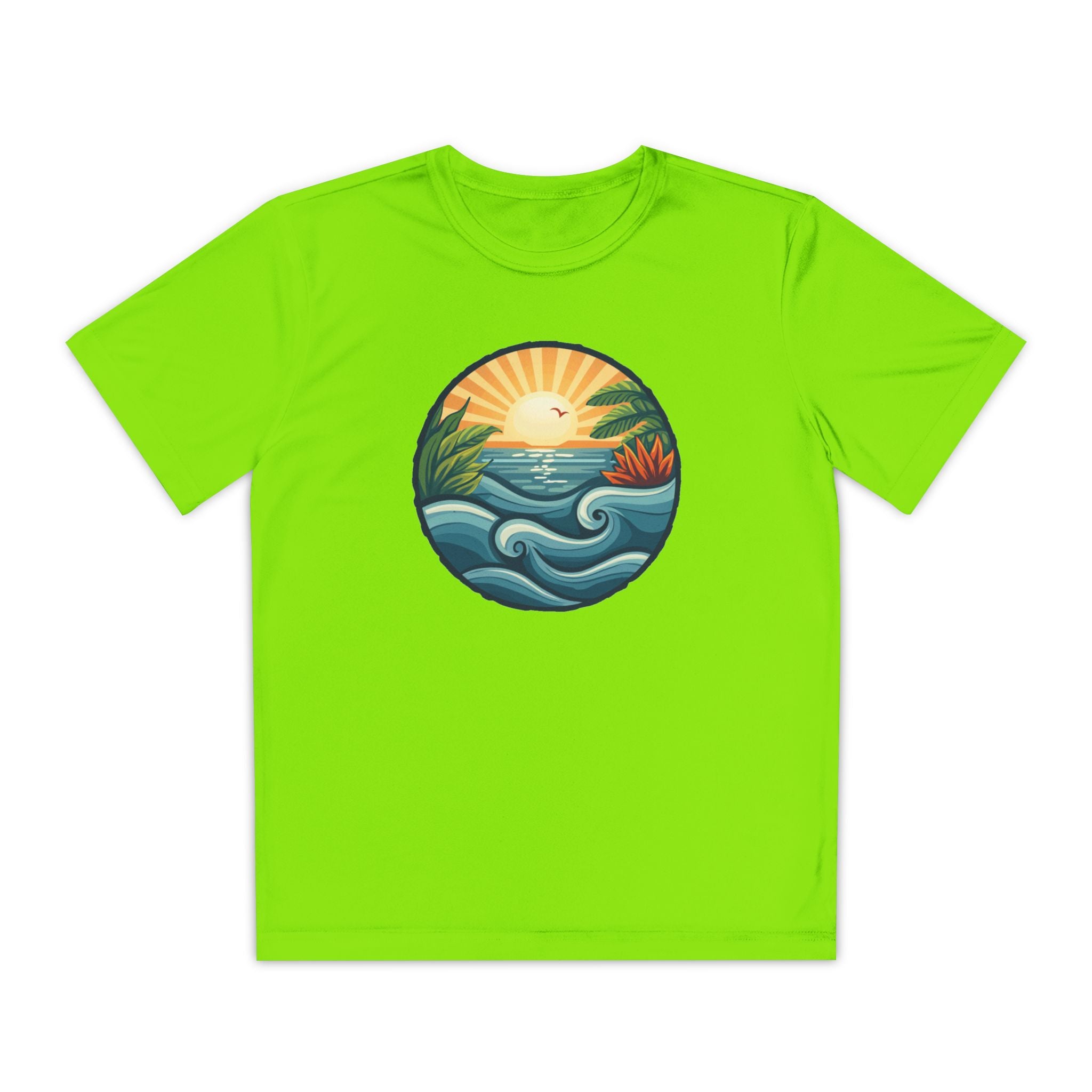 Beach Shirt Youth Competitor Tee, Kids Surf Tee, Summer Vacation Top, Ocean Lover T-Shirt, Coastal Clothing