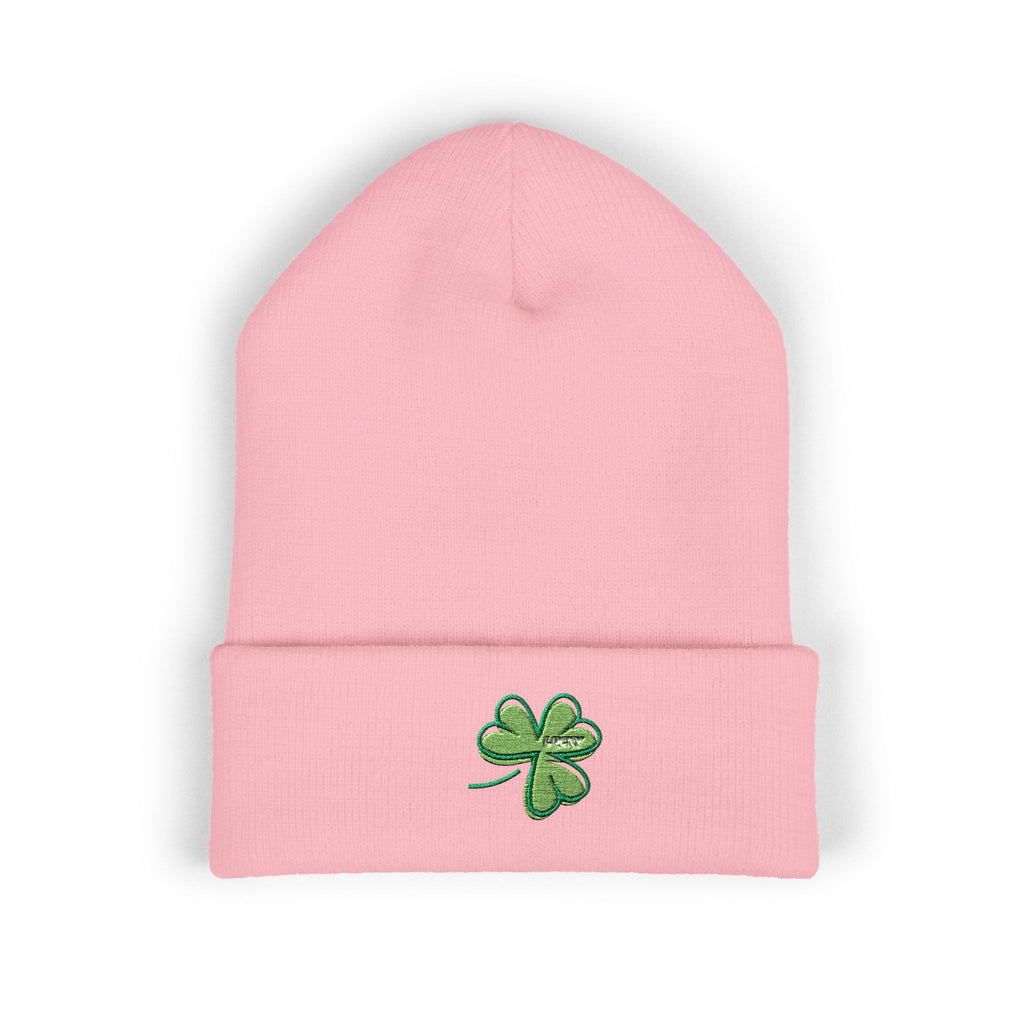 St. Patrick's Day 4-Leaf Clover Embroidered Beanie