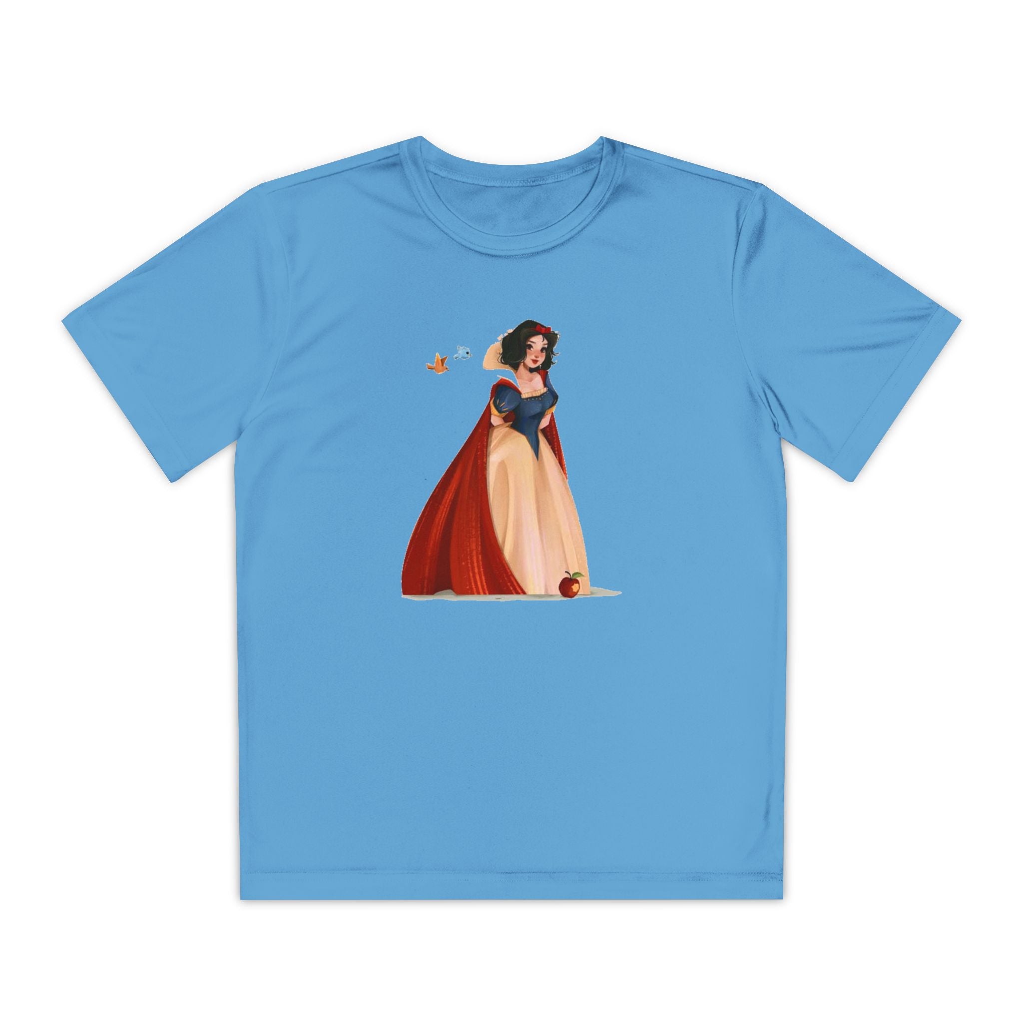 Snow White Youth T-Shirt Sports Graphic Tee, Cool Athletic Shirt for Kids, Perfect for Sports Events, Team Spirit