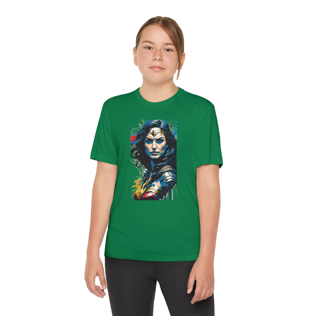 Superhero Youth T-Shirt Sports Graphic Tee, Cool Athletic Shirt for Kids