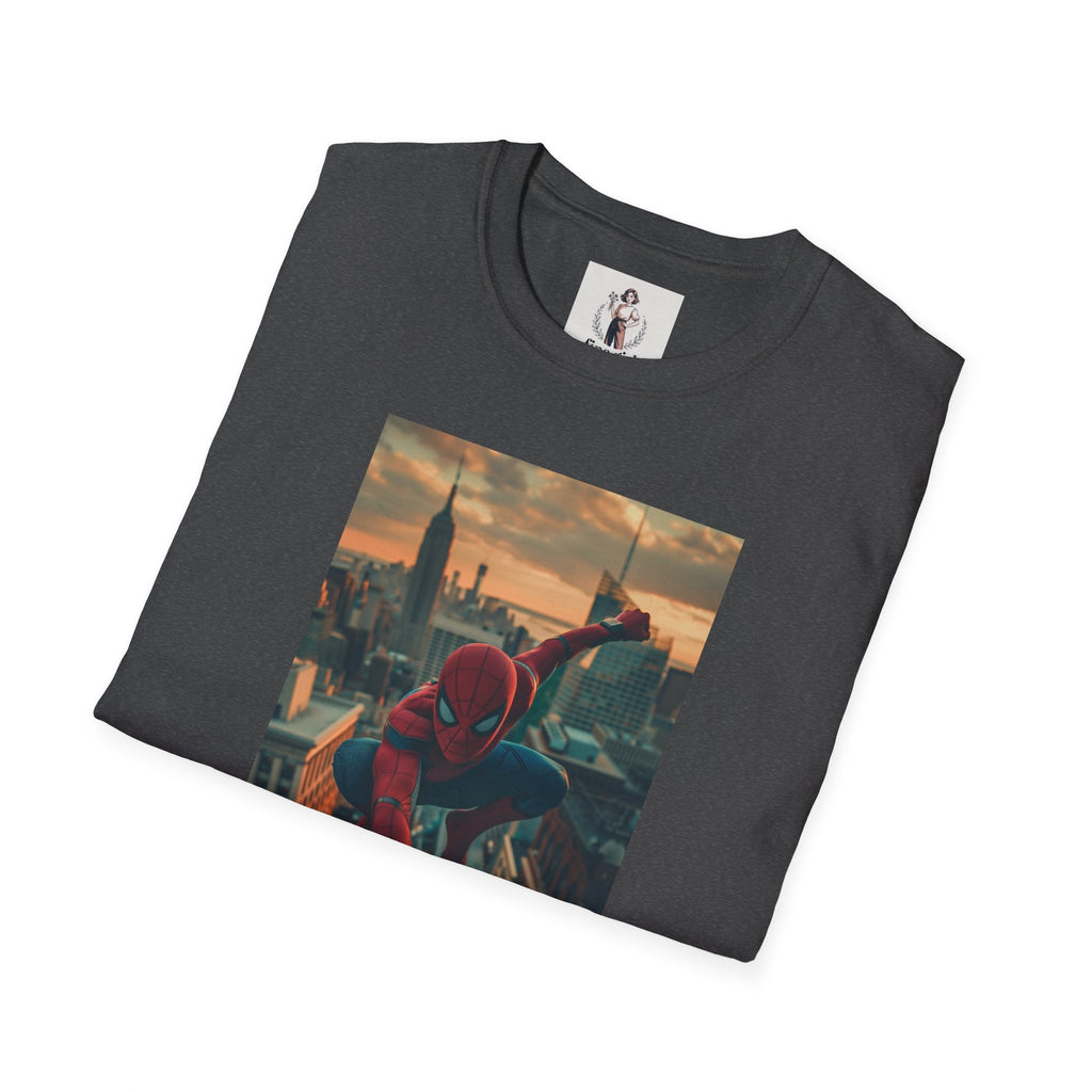 Spiderman Superhero Marvel Unisex Softstyle T-Shirt, Comic Book Tee, Geeky Clothing, Cosplay Costume Top