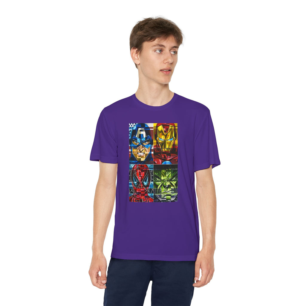 Advengers Youth T-Shirt Sports Graphic Tee, Cool Athletic Shirt for Kids, Perfect for Sports Events, Team Spirit