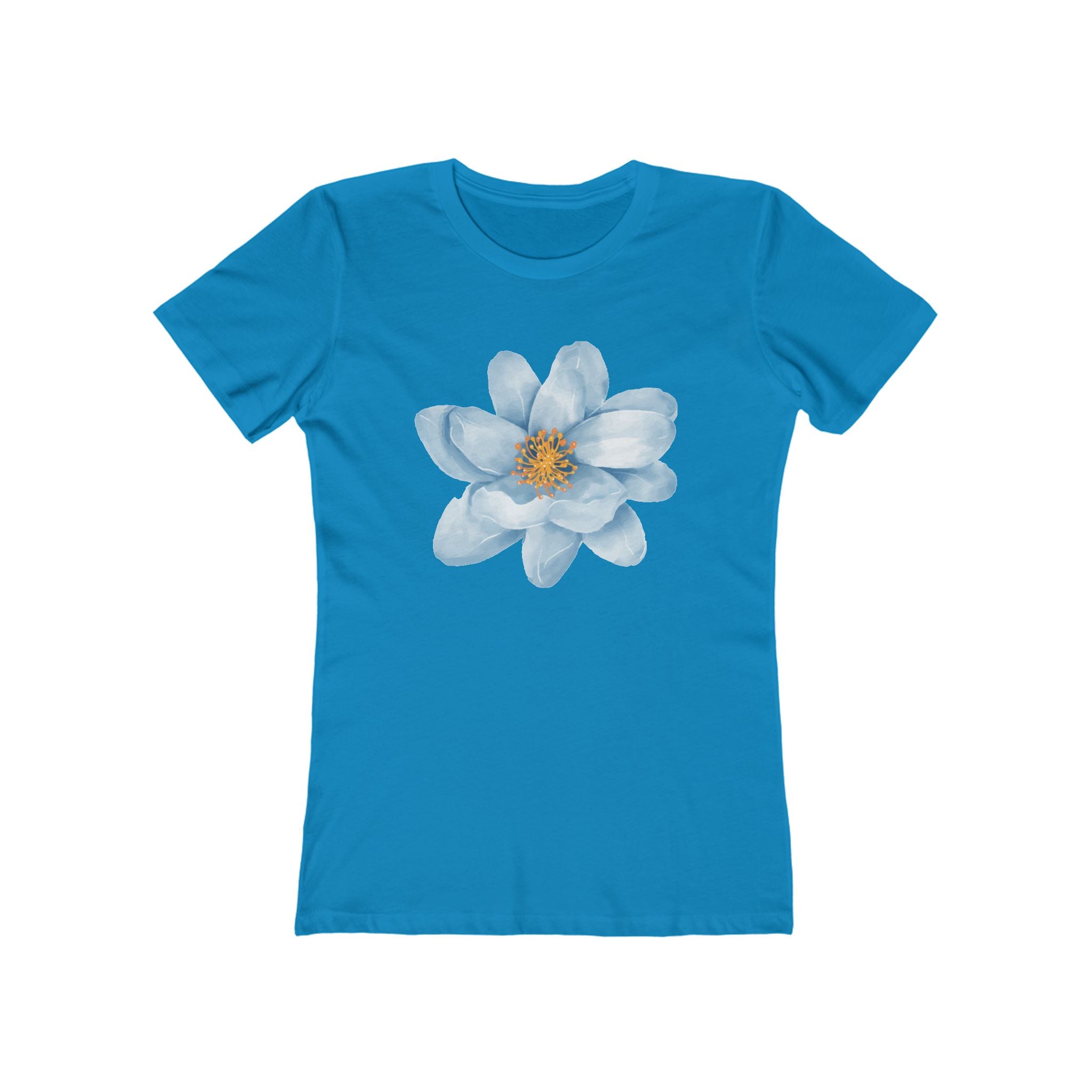 Flower Women's Tshirt, Floral Graphic Tee, Casual Top for Her, Spring Blossom Shirt, Botanical Print Blouse