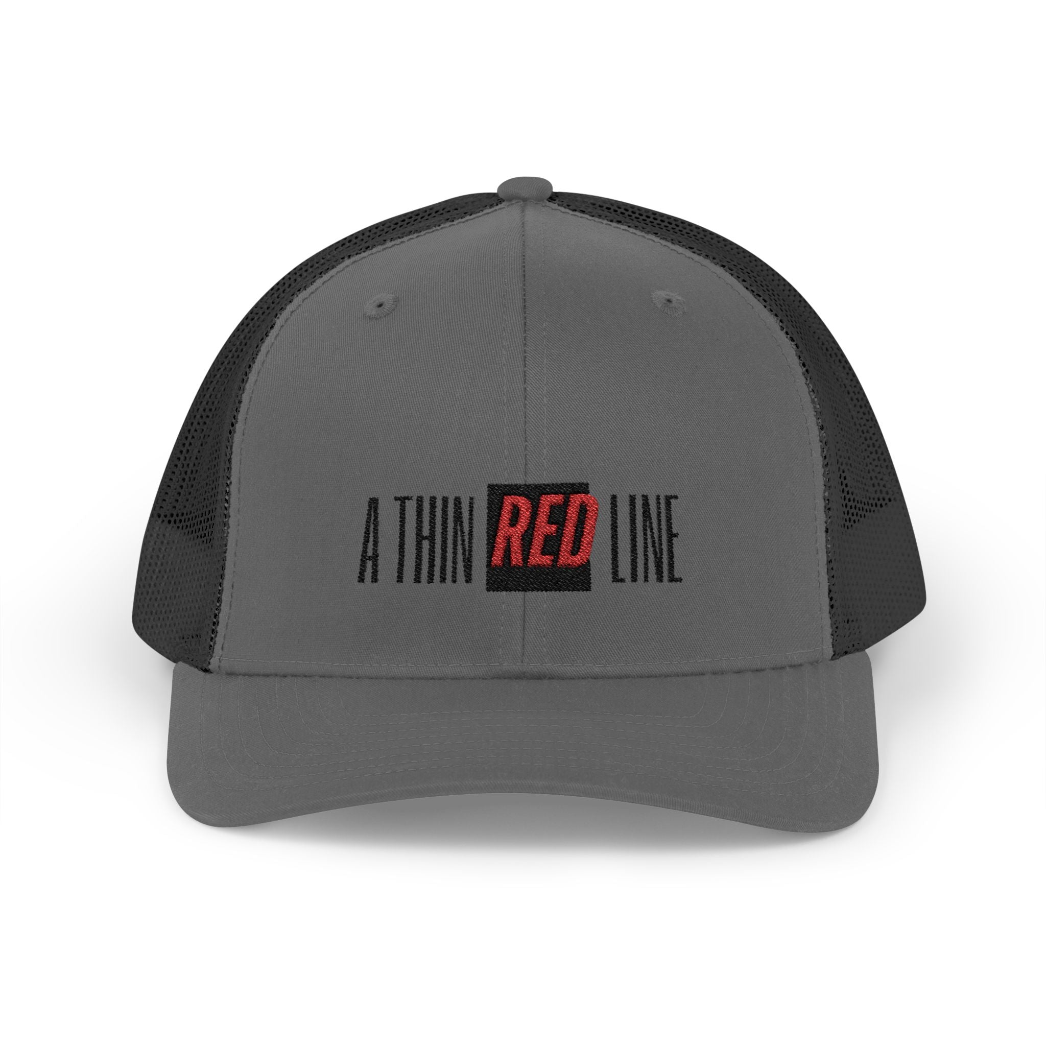 Firefighter Thin Red Line Snapback Trucker Cap with Thin Red Line Design, Ideal for First Responders, Everyday Wear