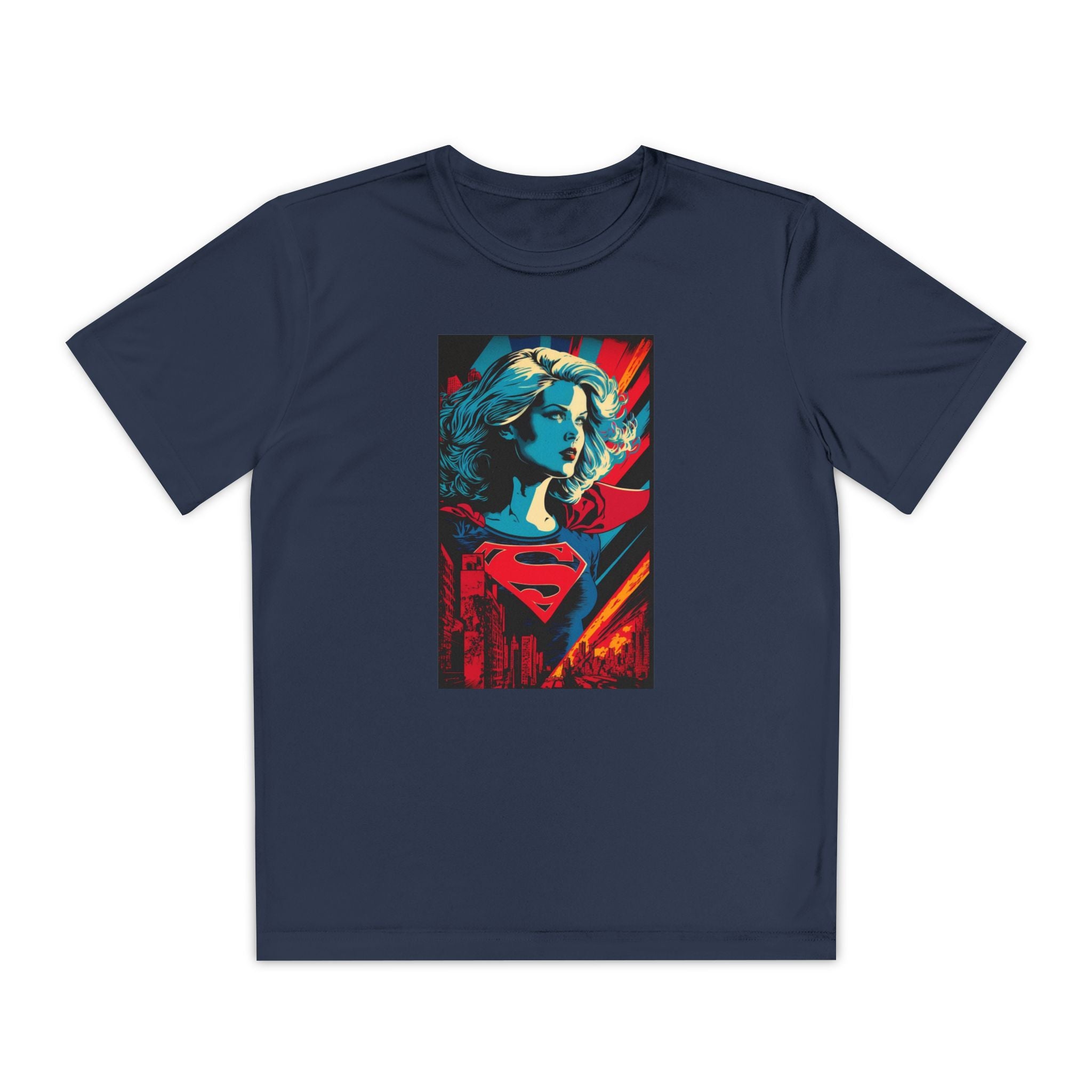 Superhero Youth T-Shirt Sports Graphic Tee, Cool Athletic Shirt for Kids