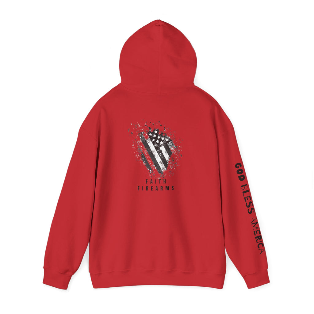 Faith Family Firearms Freedom Hooded Sweatshirt with Faith, Family, Firearms & Freedom Design - Unisex Cozy Wear for Celebrations