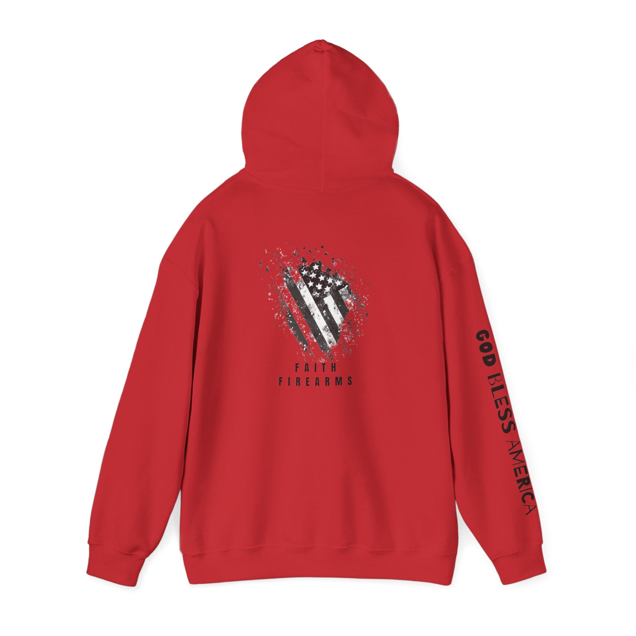 Faith Family Firearms Freedom Hooded Sweatshirt with Faith, Family, Firearms & Freedom Design - Unisex Cozy Wear for Celebrations