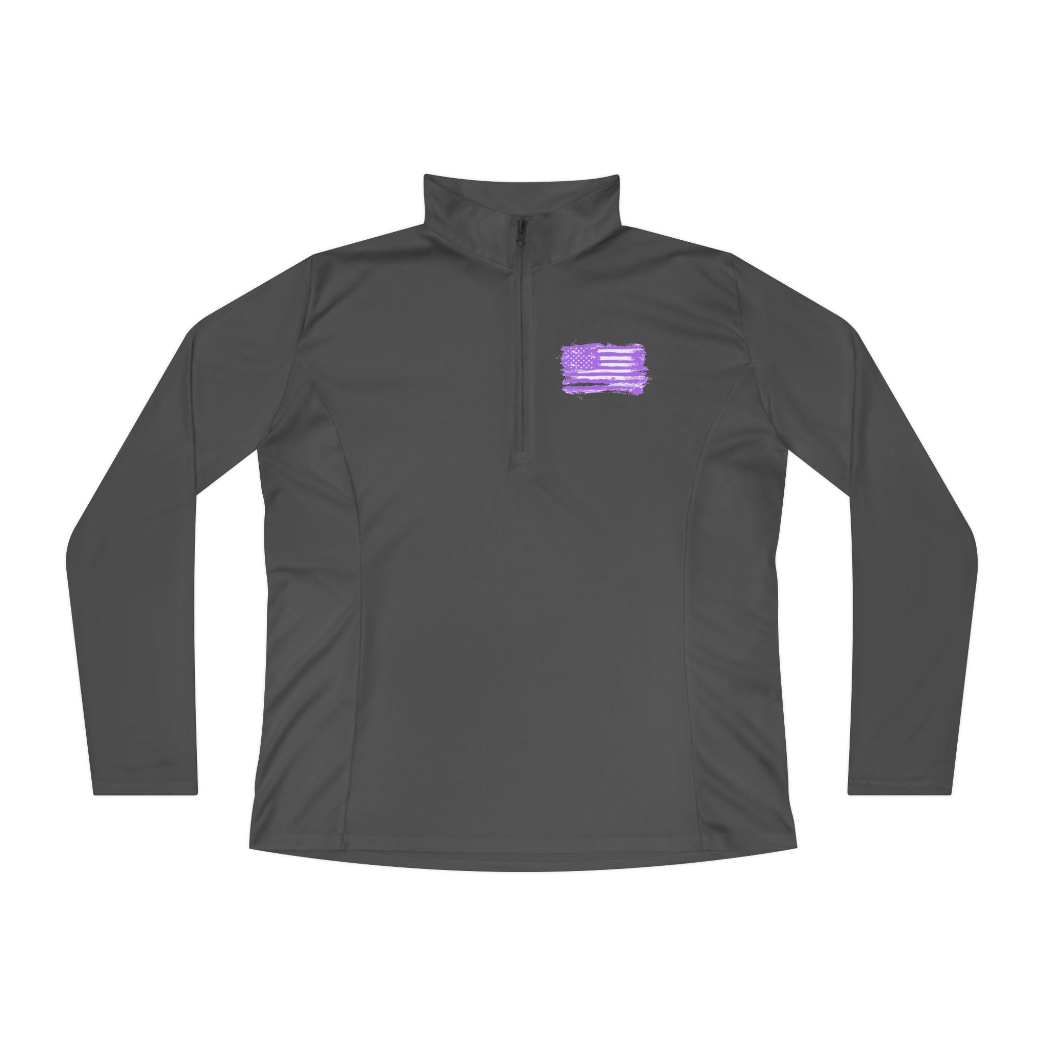 Ladies Quarter-Zip Pullover with Motivational Running Design, Athletic Apparel, Activewear, Sportswear, Fitness Gift, Running Top