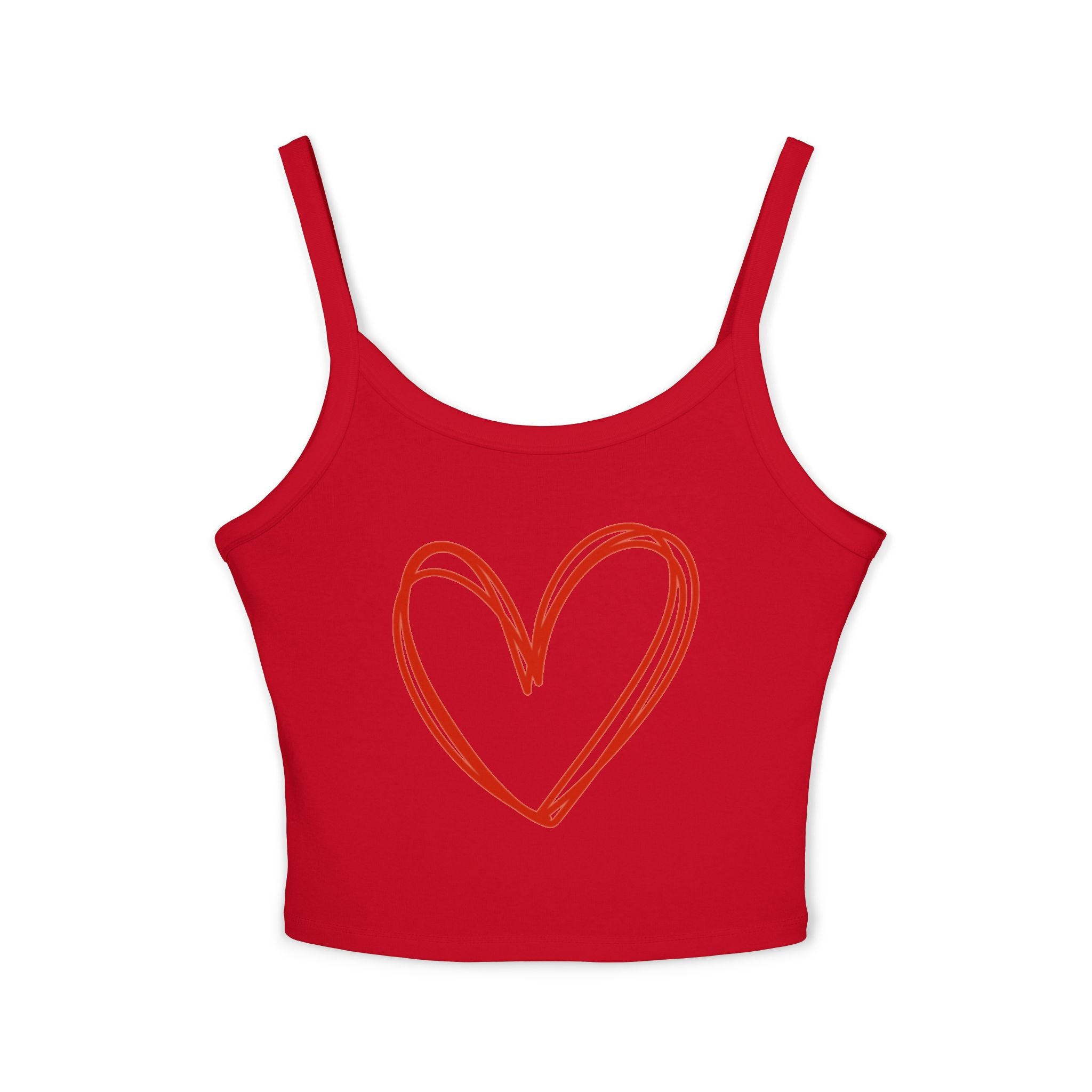 Heart Tank Top, Love Cami, Valentine's Day Shirt, Romantic Sleeveless Tee, Women's Summer Blouse, Cute Spaghetti Strap Tank