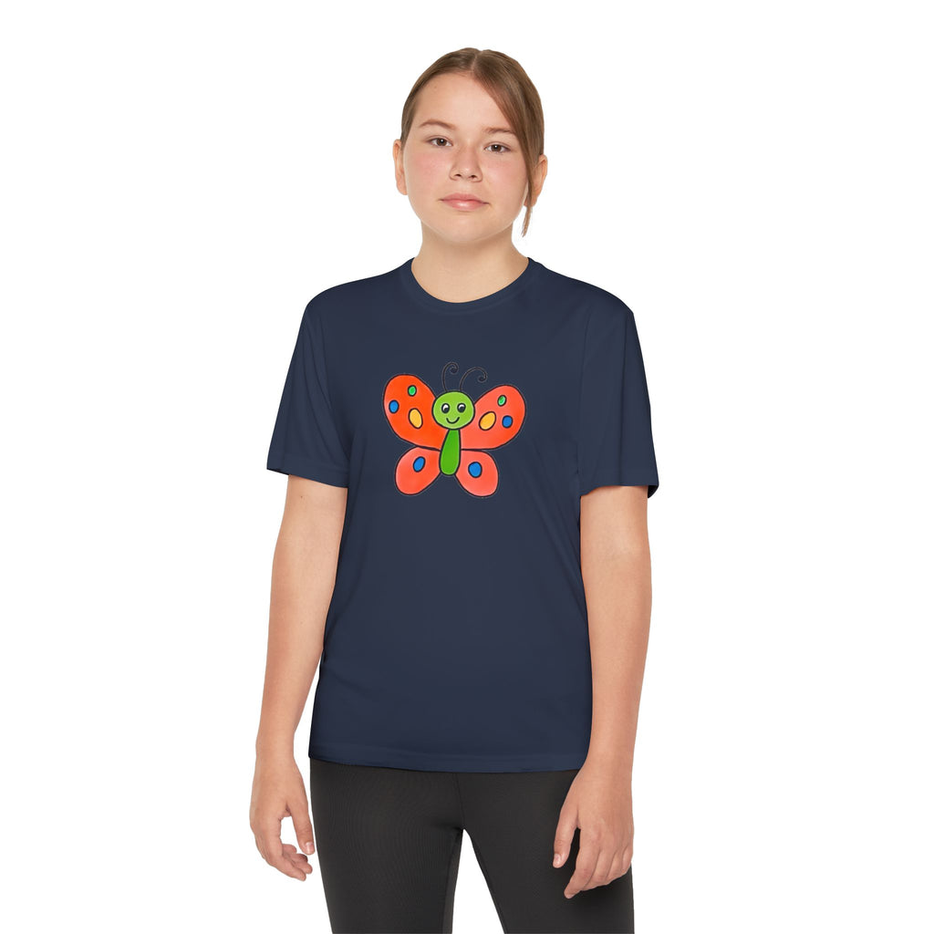 Butterffy Youth T-Shirt Sports Graphic Tee, Cool Athletic Shirt for Kids, Perfect for Sports Events, Team Spirit