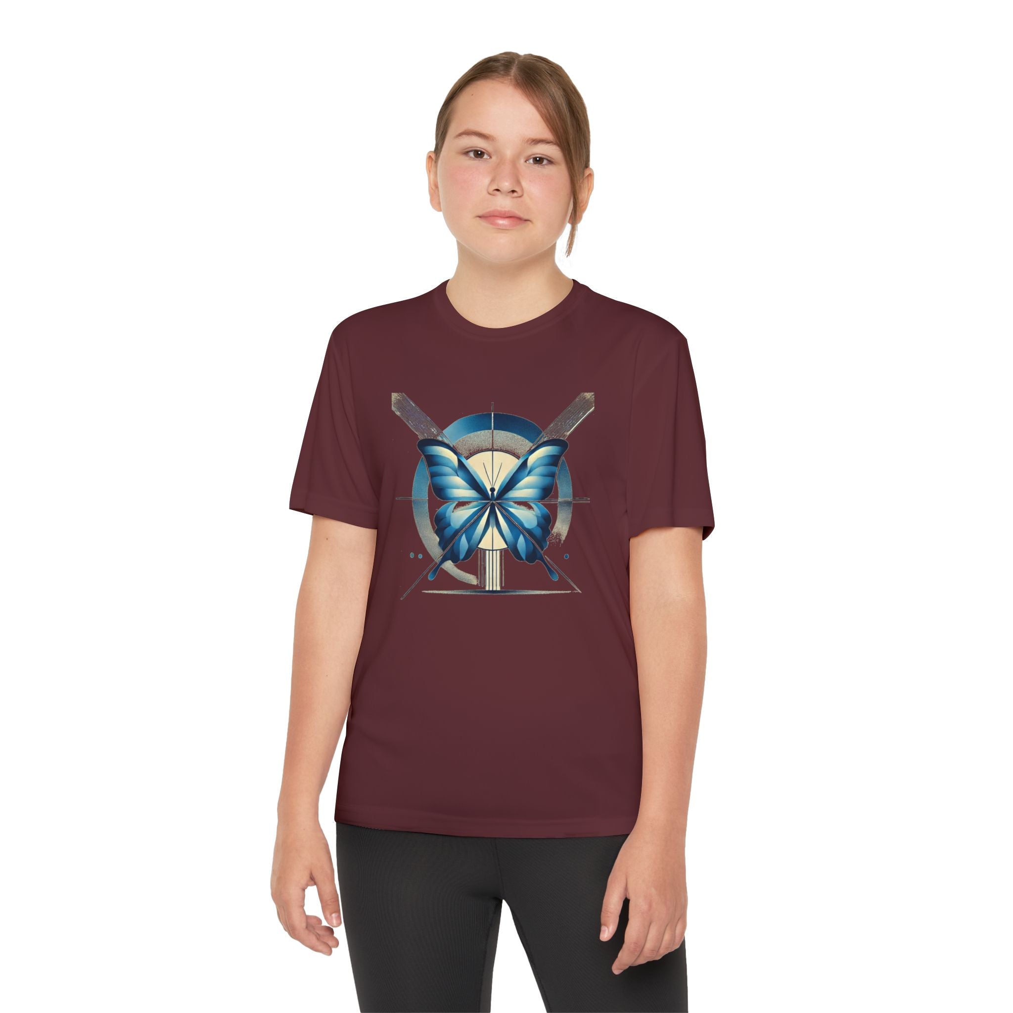 Butterffy Youth T-Shirt Sports Graphic Tee, Cool Athletic Shirt for Kids, Perfect for Sports Events, Team Spirit