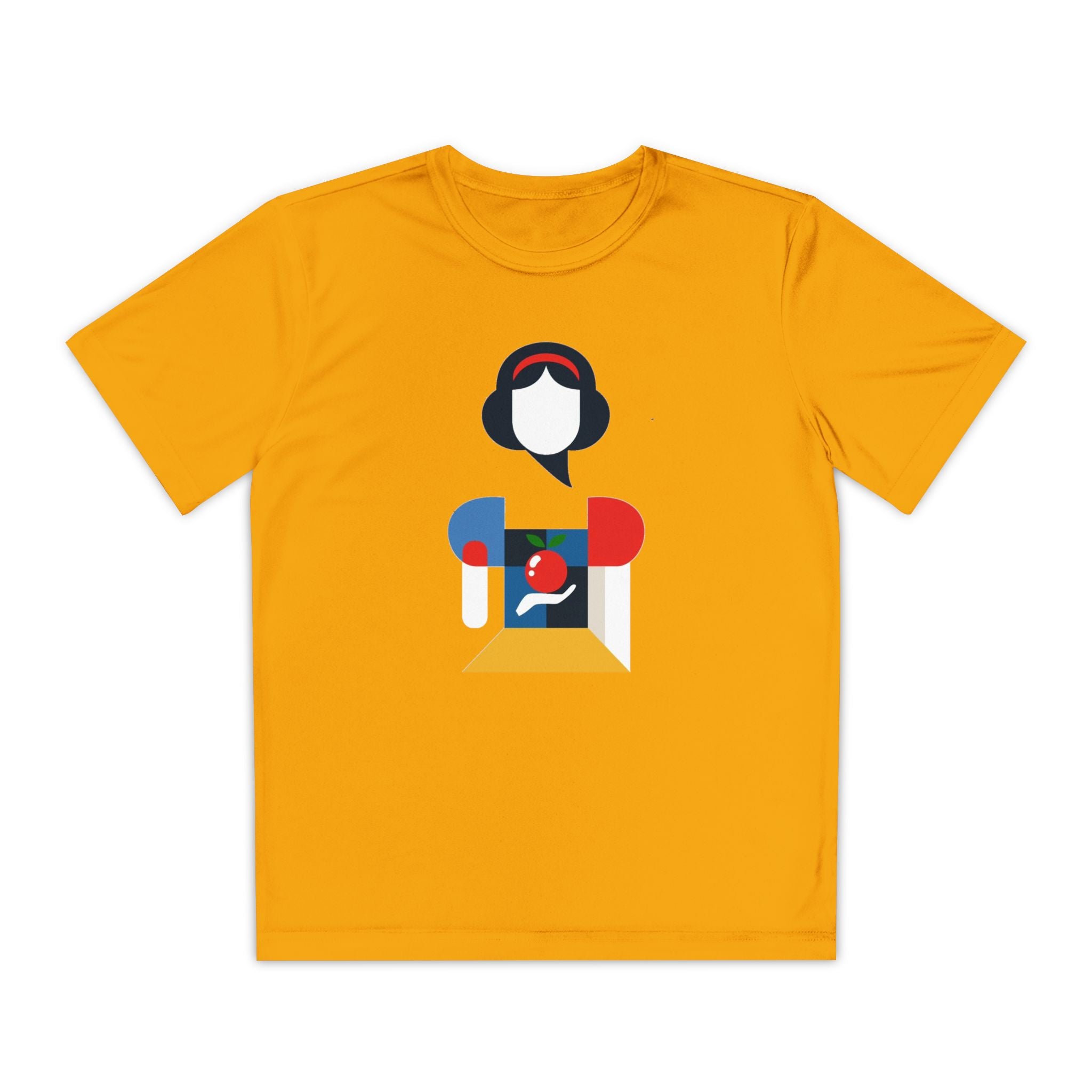 Snow White Youth T-Shirt Sports Graphic Tee, Cool Athletic Shirt for Kids, Perfect for Sports Events, Team Spirit