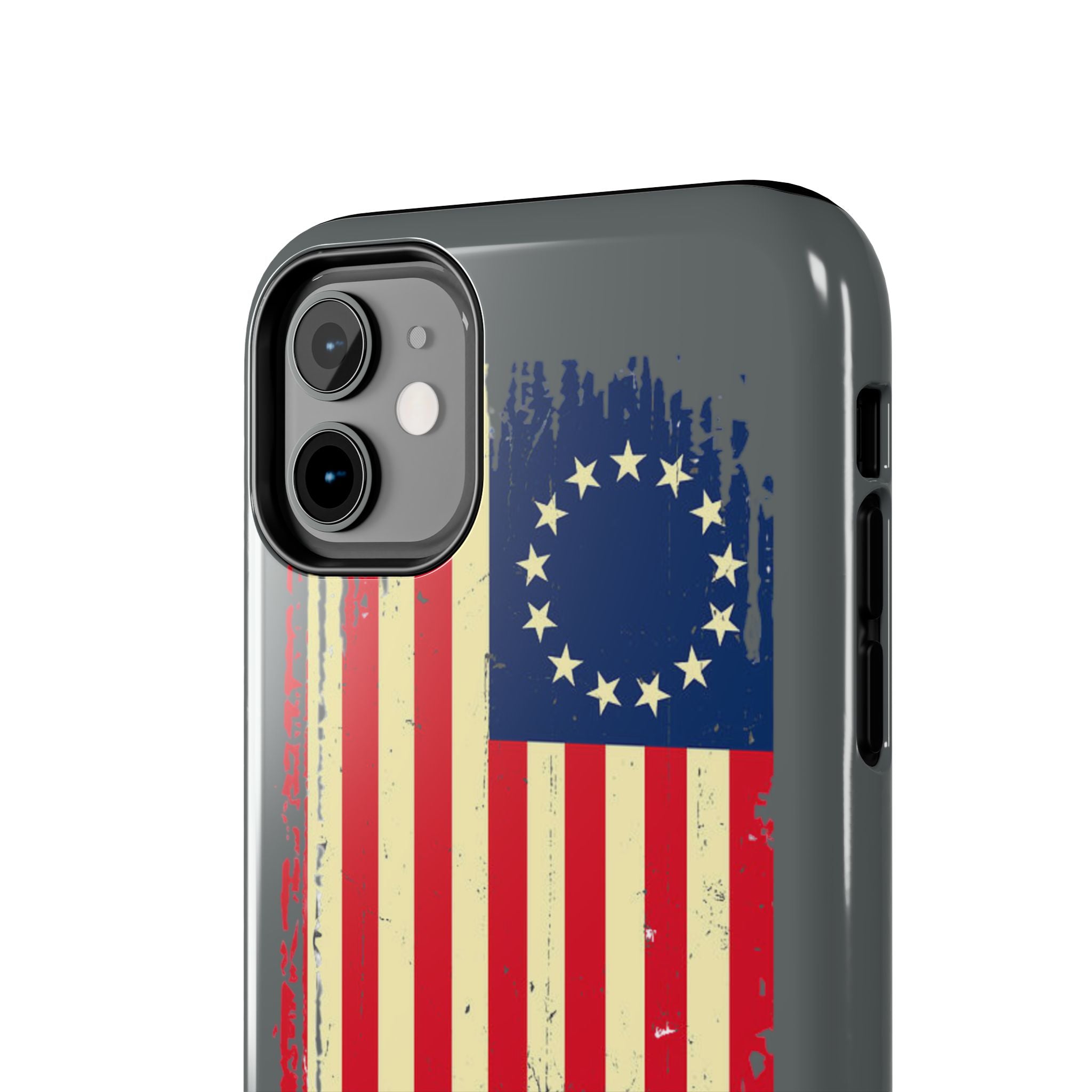 Patriotic Phone Cases with Vintage Flag Design, Tough Case for Independence Day, Memorial Day, 4th of July, Gift for Veterans, USA Pride