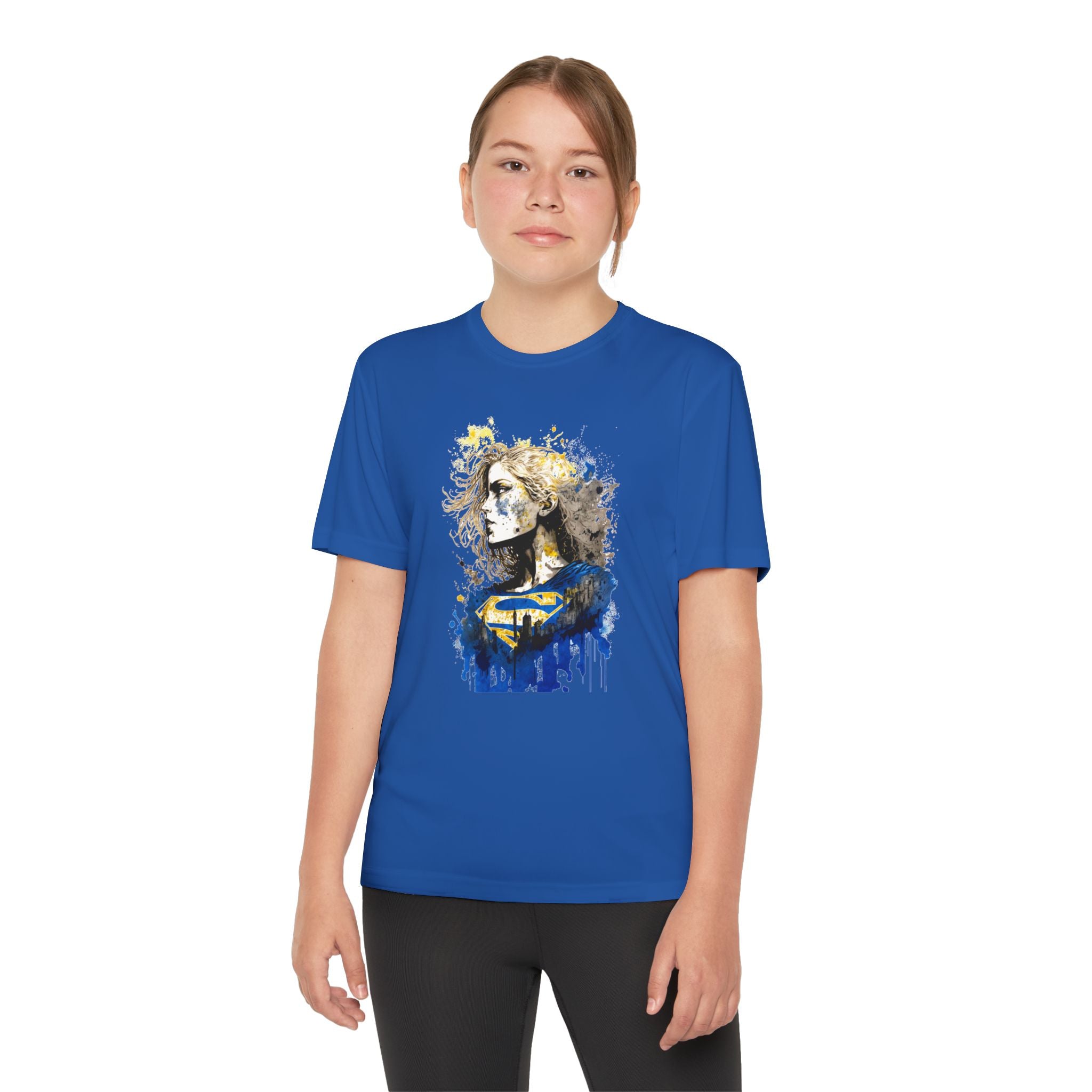 Superhero Youth T-Shirt Sports Graphic Tee, Cool Athletic Shirt for Kids