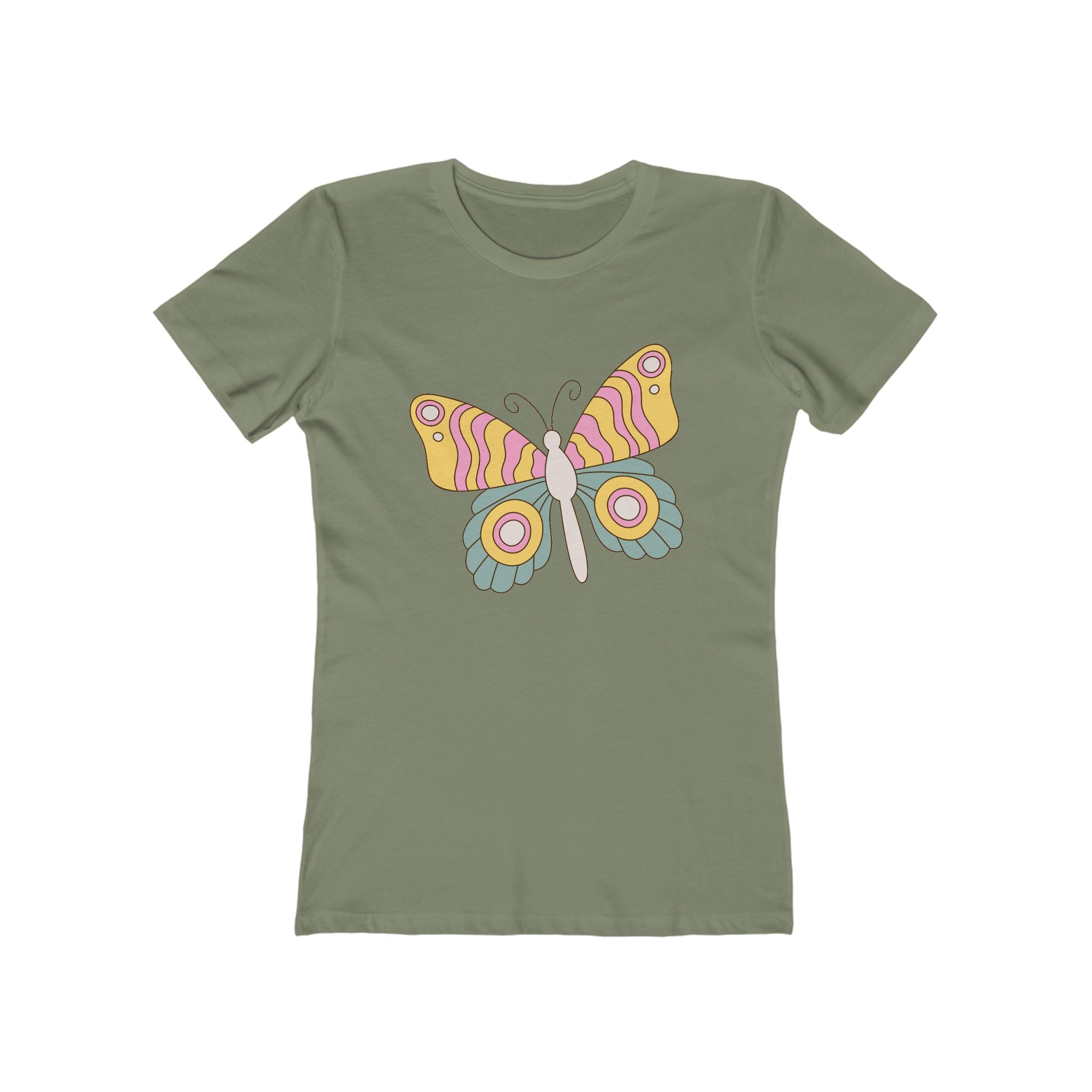 Butterfly Women's Tshirt, Butterfly Graphic Tee, Women's Butterfly Shirt, Butterfly Print Shirt, Boho Butterfly Tee