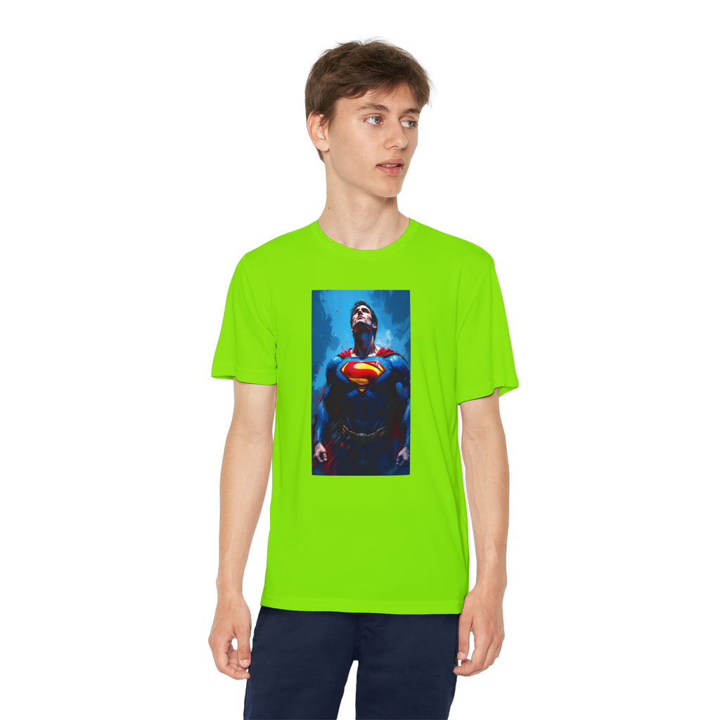 Superman Superhero Marvel T-Shirt, Youth Competitor Tee,  Kids Comic Book Hero Top, Children's Graphic Tee, Youth Super Power T-Shirt